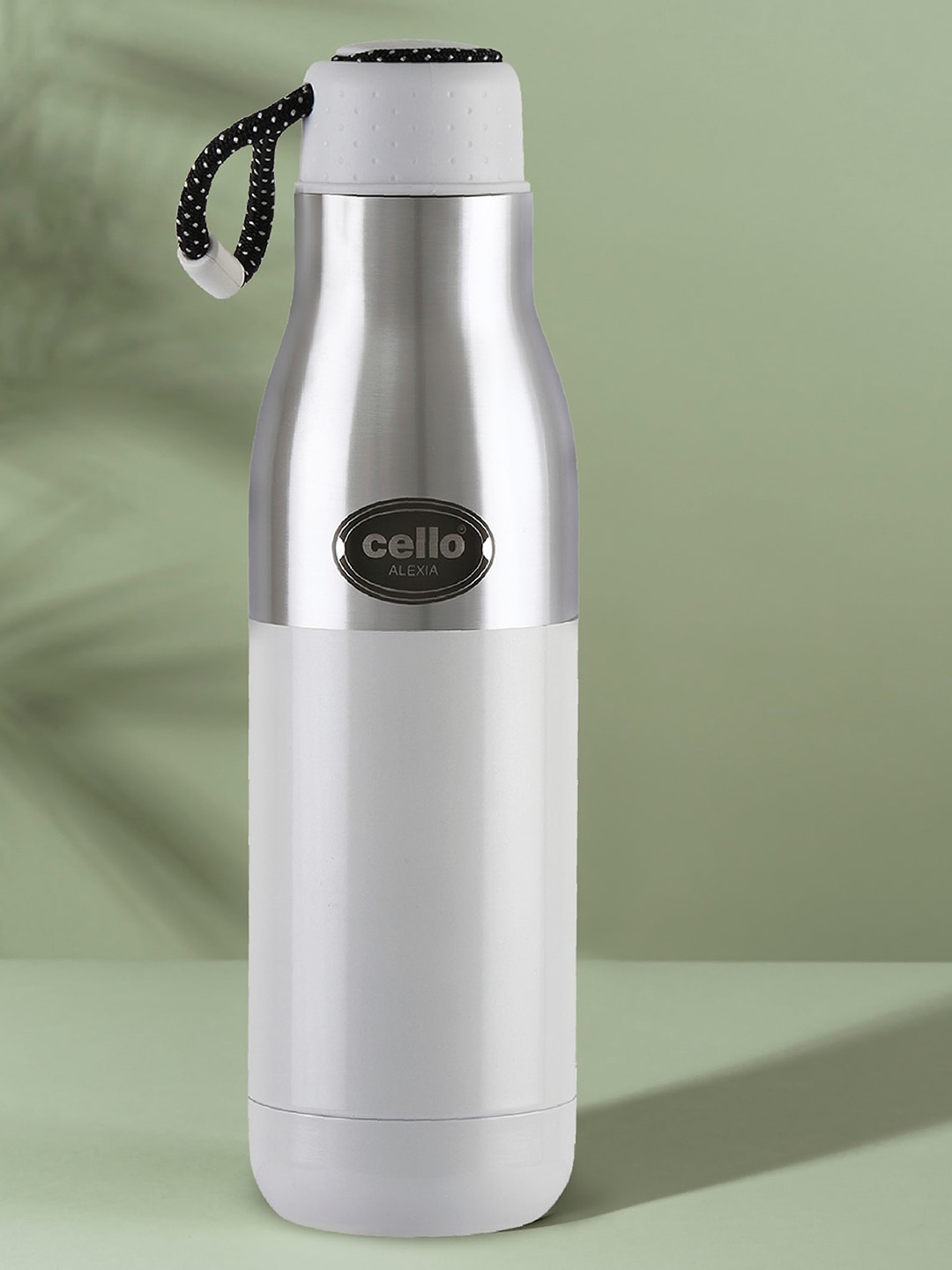 

Cello Alexia White Stainless Steel & Double Walled Water Flask 800ml