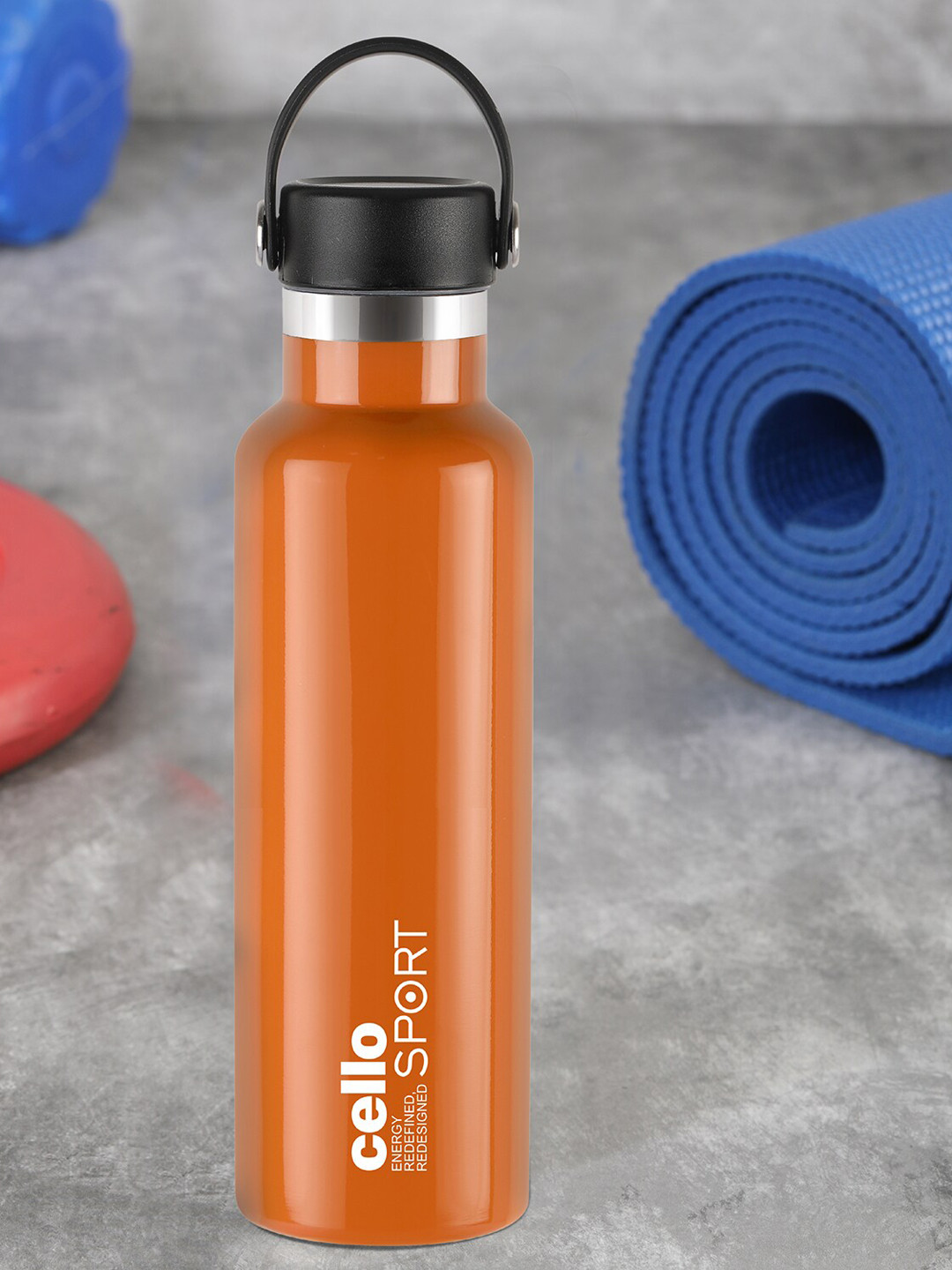 

Cello Aqua Bliss Orange Double Walled Stainless Steel Flask 1.1 L