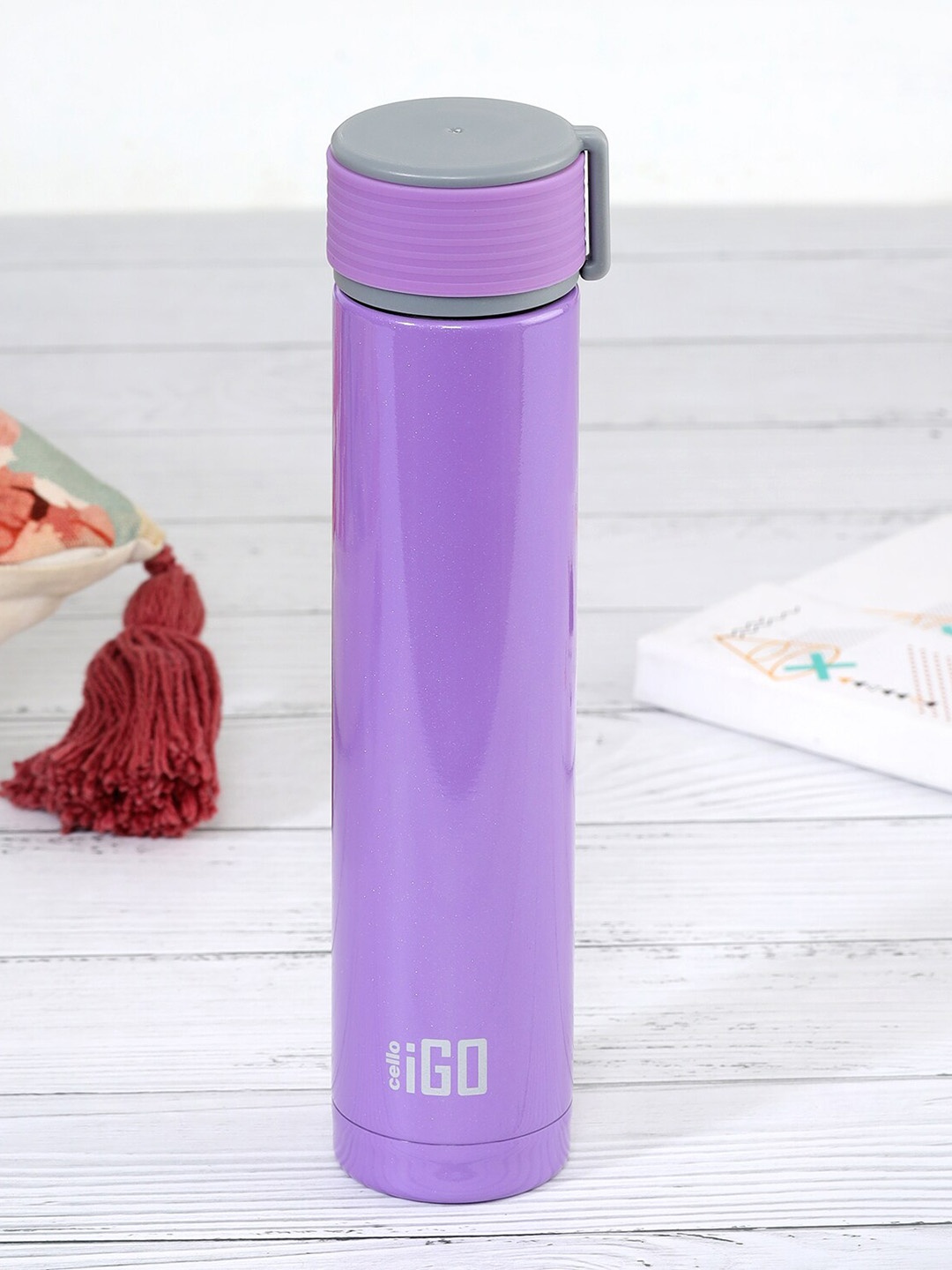 

Cello iGo Purple Stainless Steel Leak Proof Double Walled Water Flask - 280 ML
