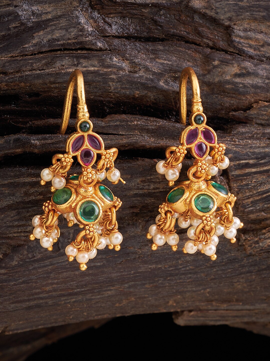 

Kushal's Fashion Jewellery 92.5 Pure Silver Dome Shaped Jhumkas, Gold