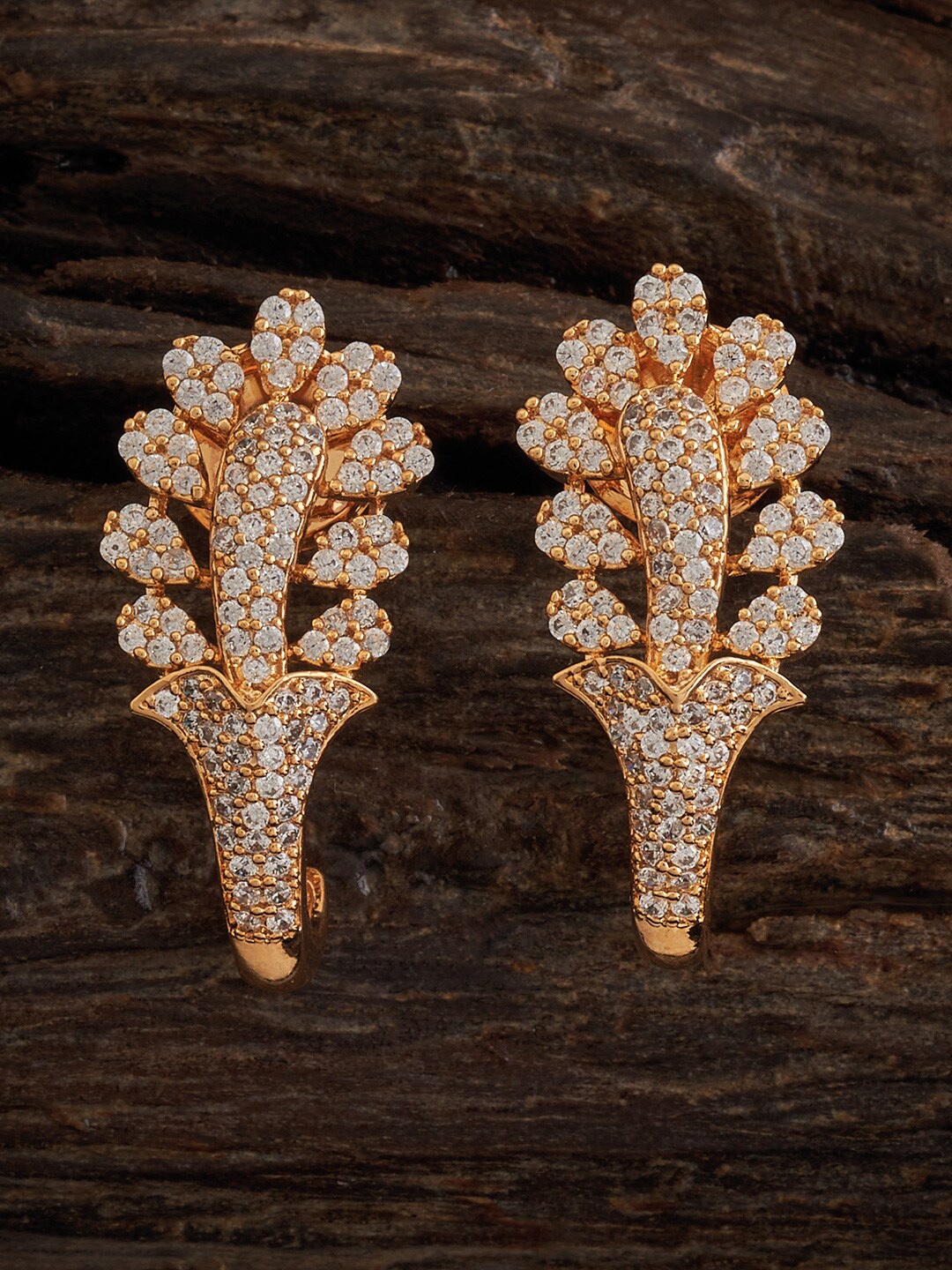 

Kushal's Fashion Jewellery Gold-Plated Enamelled Studs Earrings