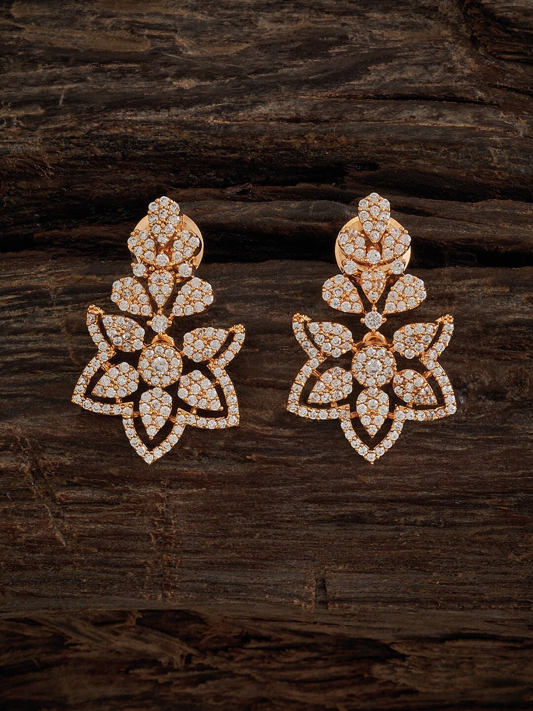 

Kushal's Fashion Jewellery Leaf Shaped Studs Earrings, White