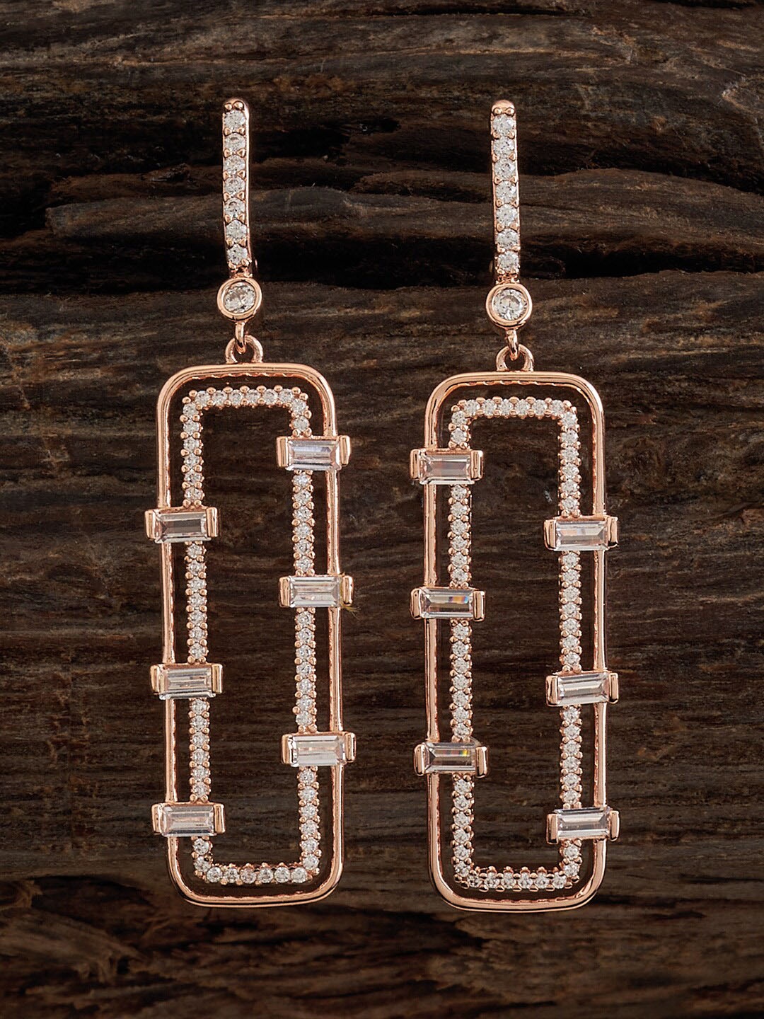 

Kushal's Fashion Jewellery White Square Drop Earrings