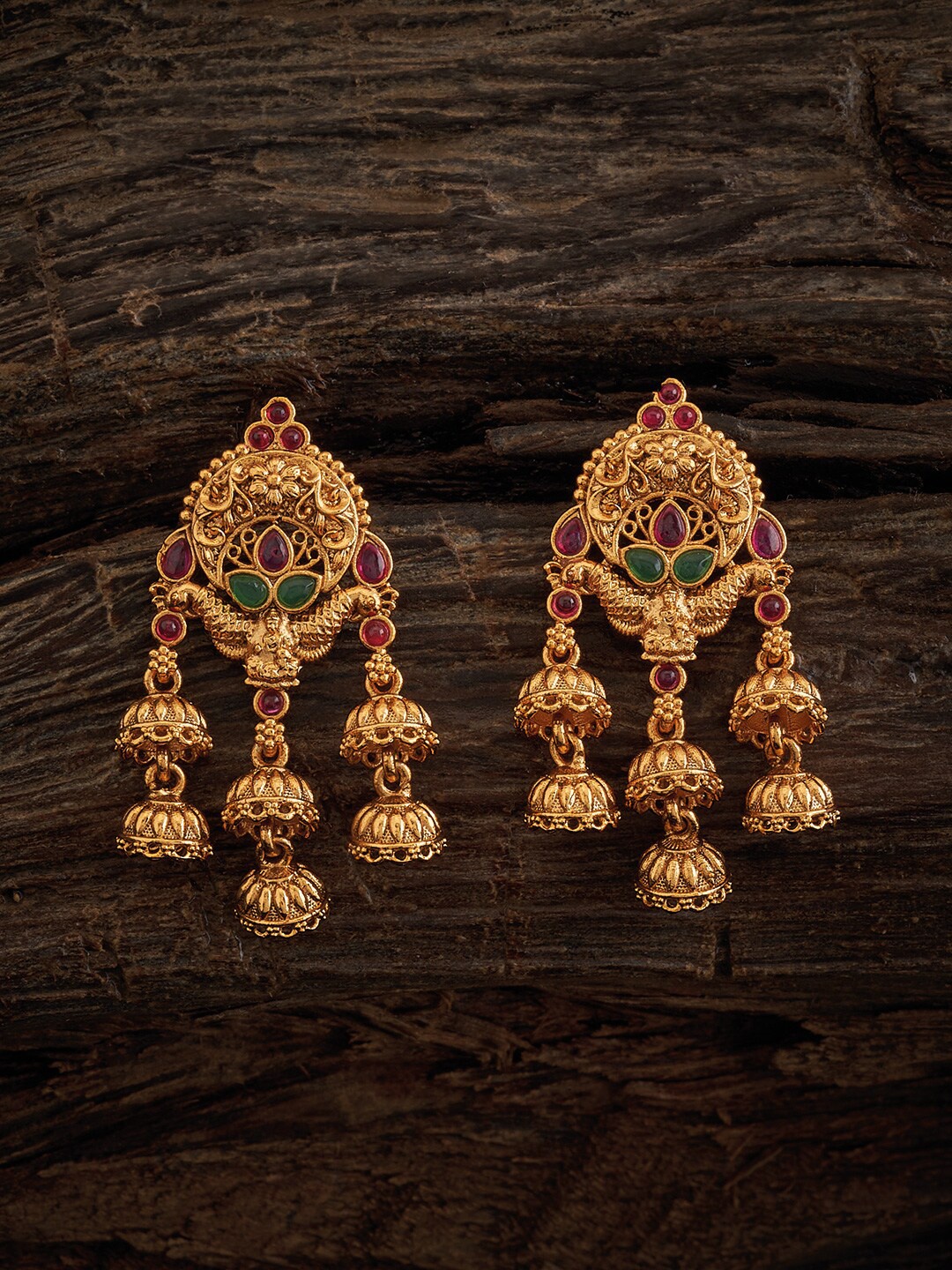 

Kushal's Fashion Jewellery Dome Shaped Jhumkas, Gold