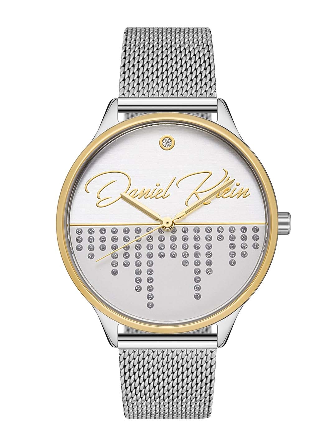 

Daniel Klein Women Embellished Dial & Stainless Steel Bracelet Style Straps Watch, Silver