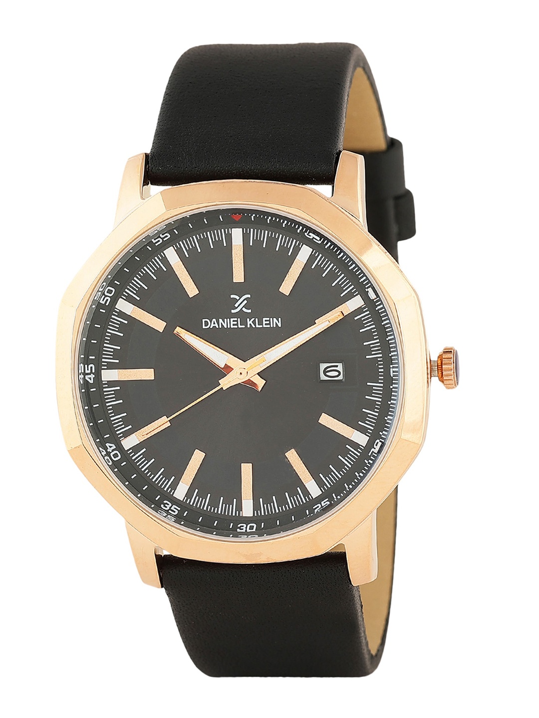 

Daniel Klein Men Printed Dial & Leather Straps Analogue Watch DK12140-4, Black