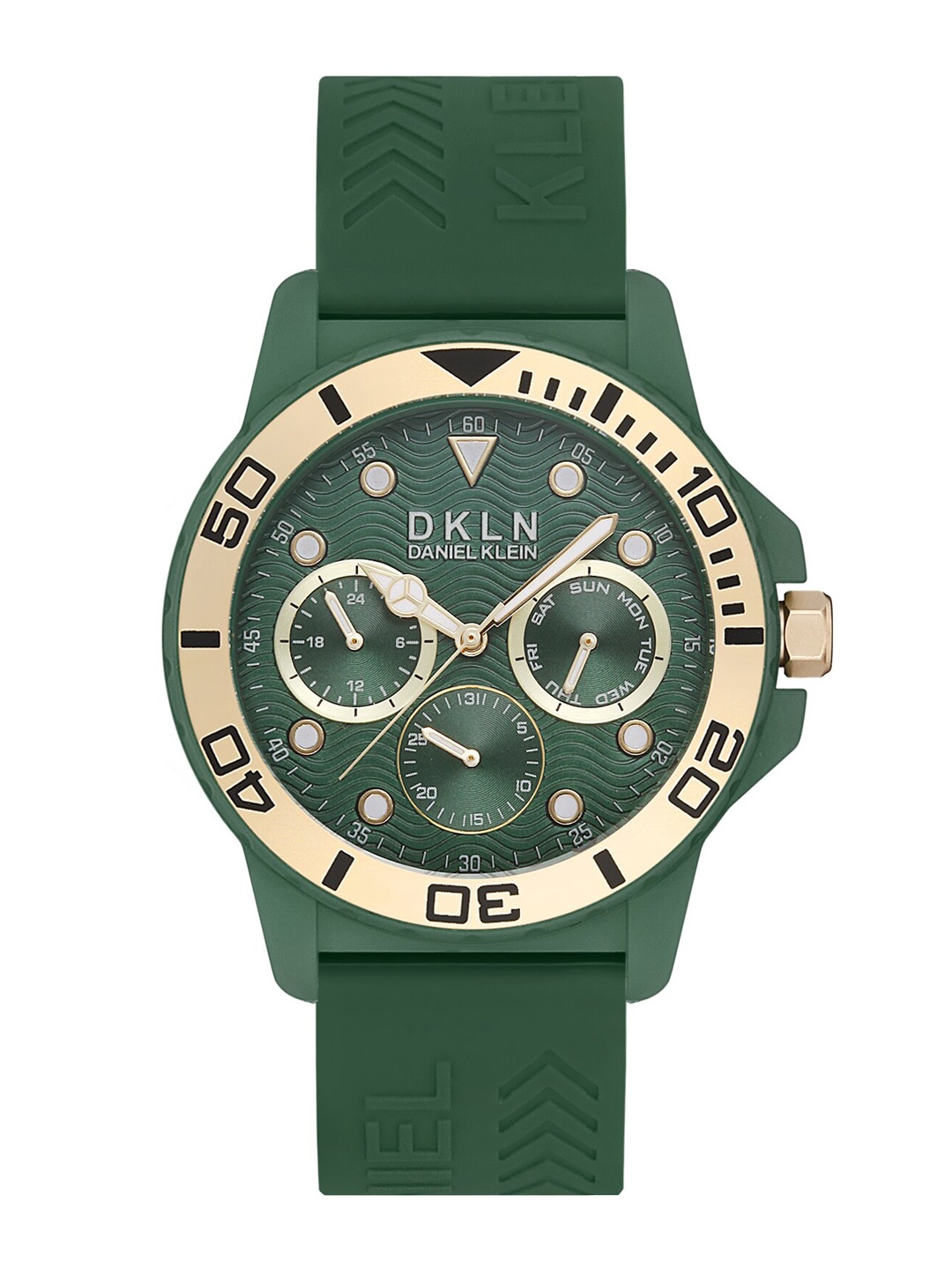 

Daniel Klein Men Textured Straps Analogue Watch DK DK.1.12716-6, Green