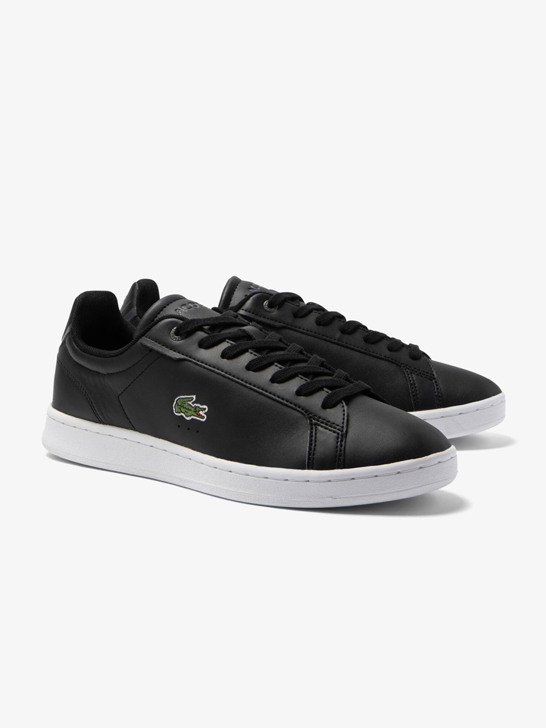

Lacoste Men Leather Comfort Insole Contrast Sole Sneakers, Black