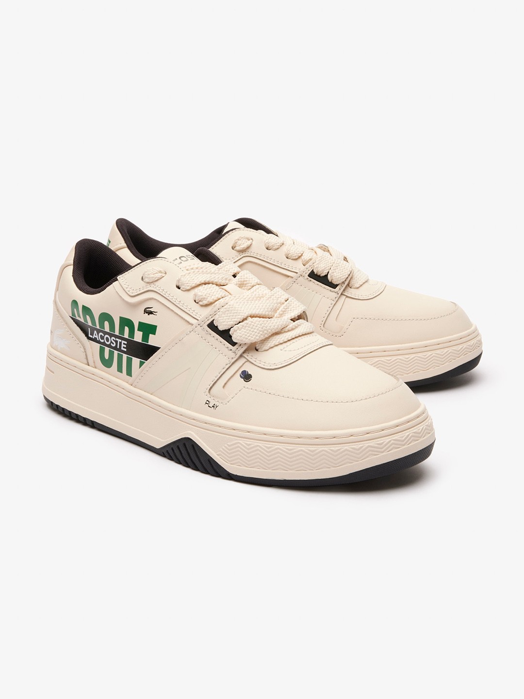 

Lacoste Men Printed Leather Comfort Insole Basics Sneakers, Beige
