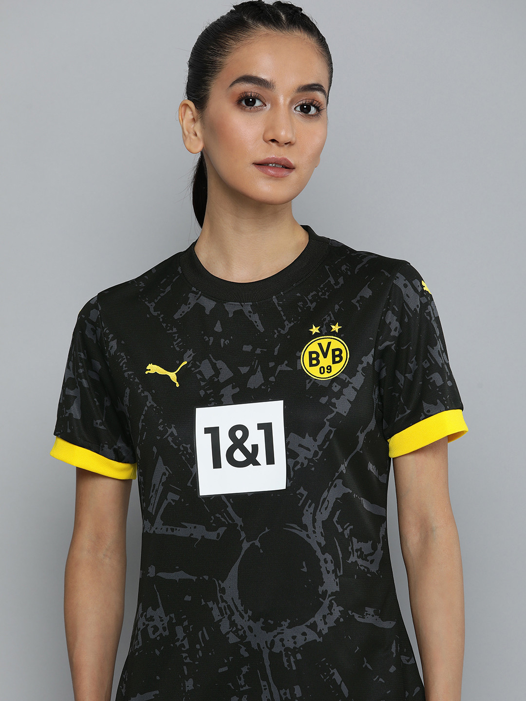 

Puma Borussia Dortmund 23/24 Brand Logo Printed dryCELL JerseyT-shirt, Black