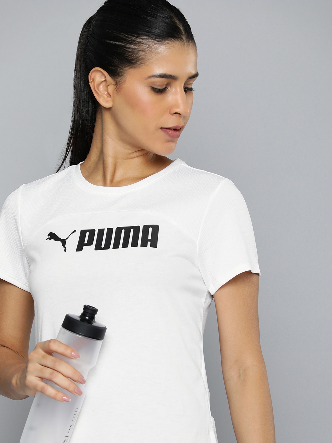 

Puma PUMA FIT Ultrabreathe Brand Logo Printed Dry Cell Training T-shirt, White