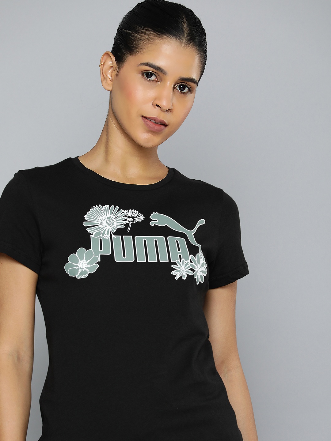 

Puma Pure Cotton Brand Logo Printed Outdoor T-shirt, Black