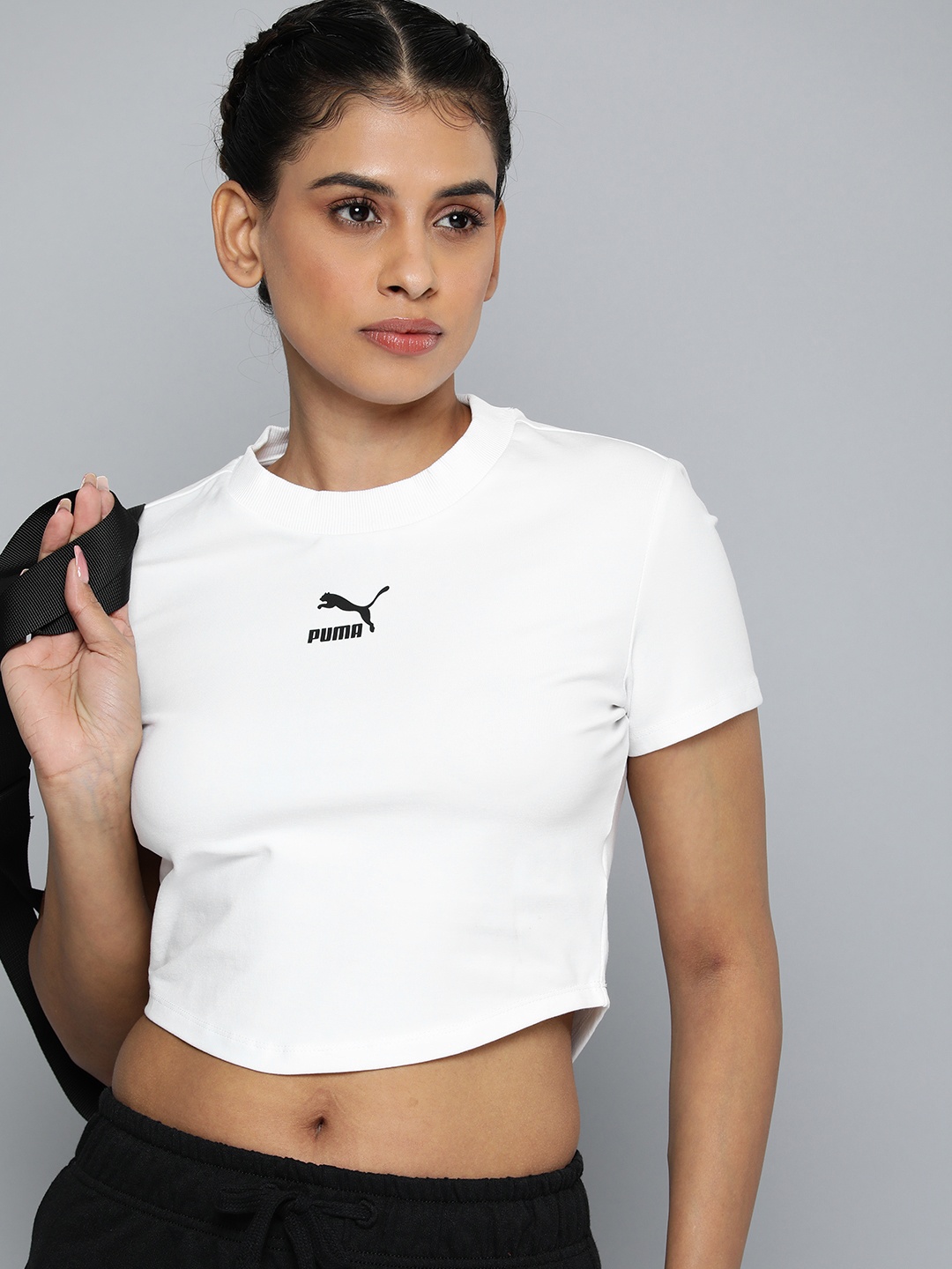 

Puma DARE TO Slim Fit Cropped T-shirt, White