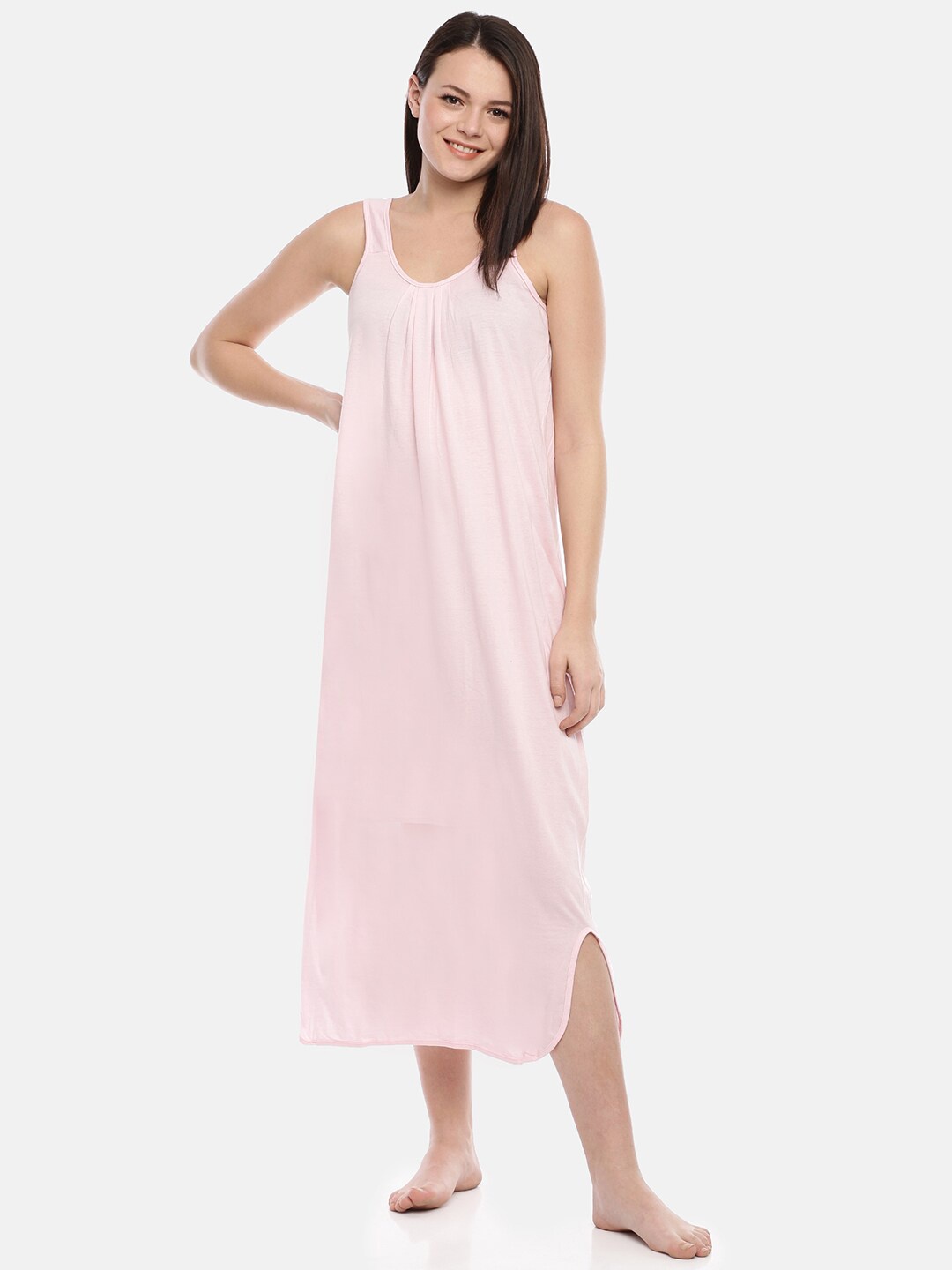 

GOLDSTROMS Round Neck Sleeveless Maxi Nightdress, Pink