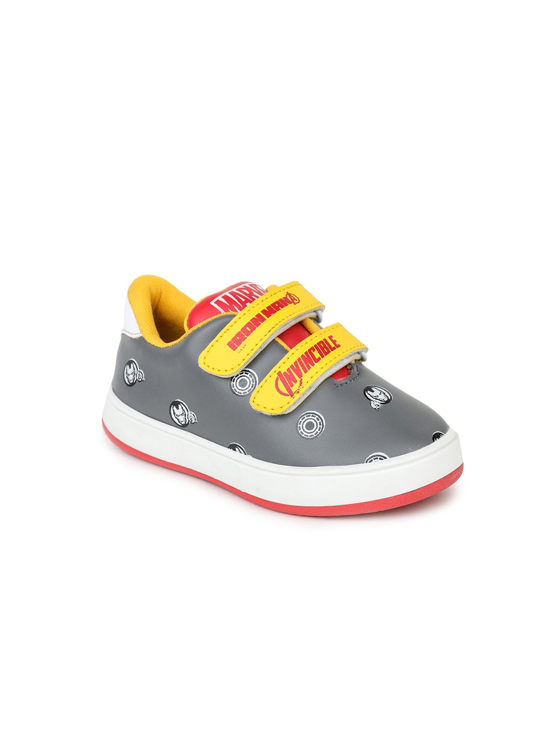 

toothless Boys Avengers Printed Velcro Sneakers, Grey