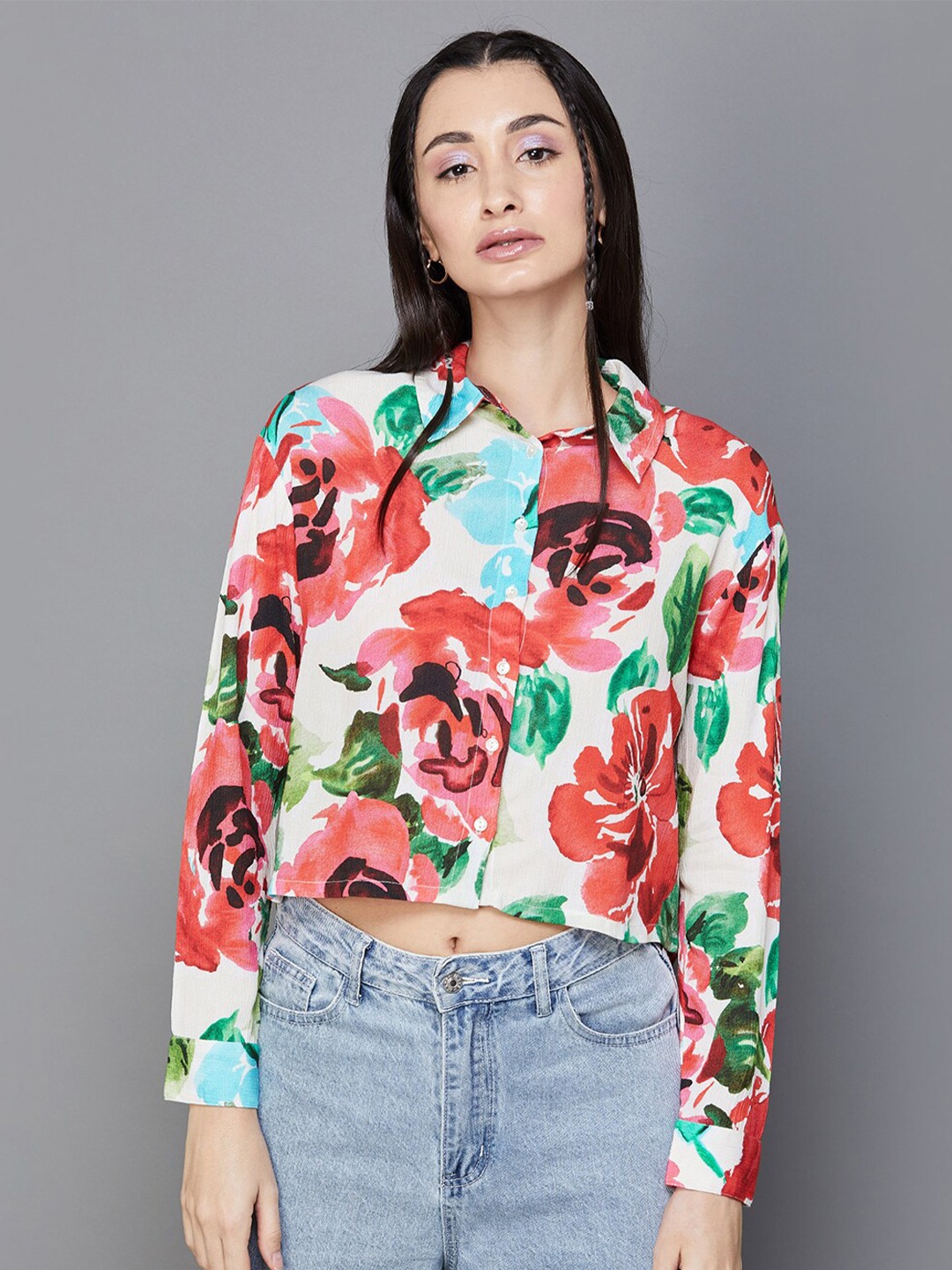 

Ginger by Lifestyle Floral Printed Casual Shirt, Multi