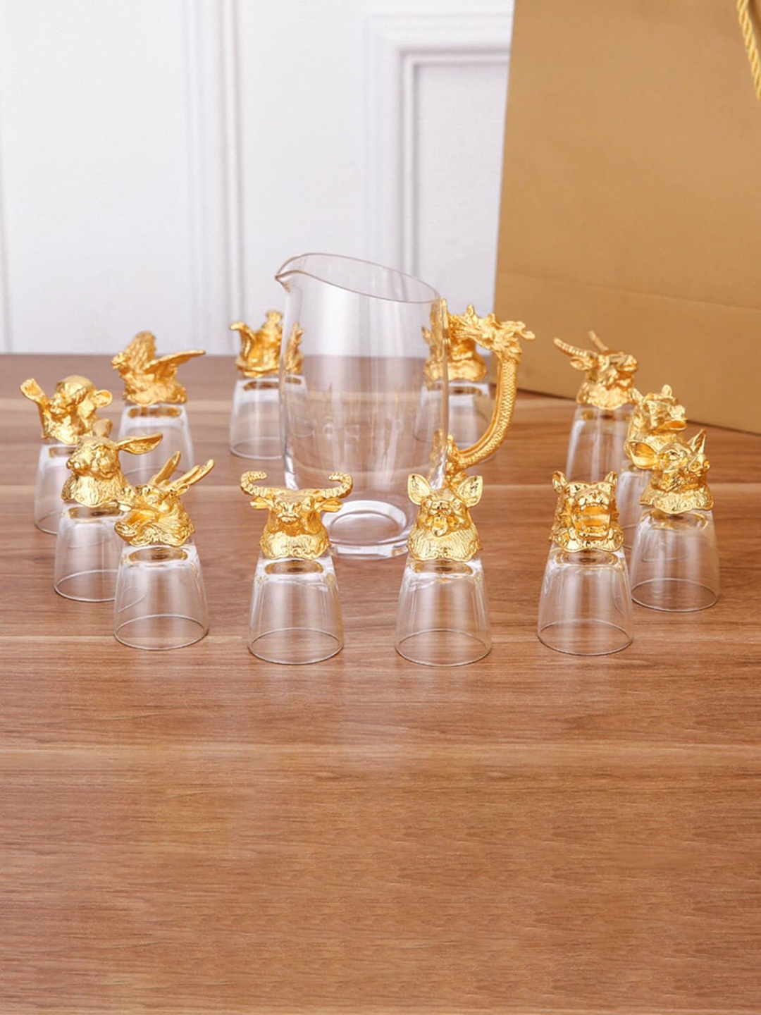 

MELBIFY Zodiac Transparent 13 Pieces Decanter Set