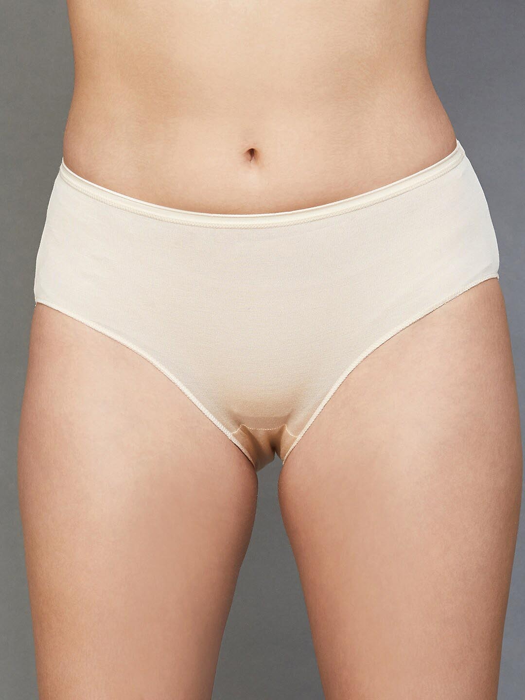 

Ginger by Lifestyle Mid Rise Cotton Hipster Briefs, Beige