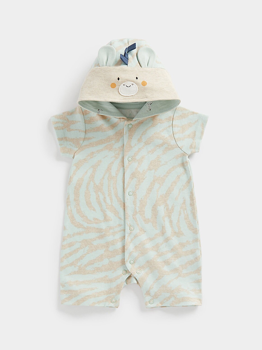 

mothercare Infants Pure Cotton Printed Rompers, Green
