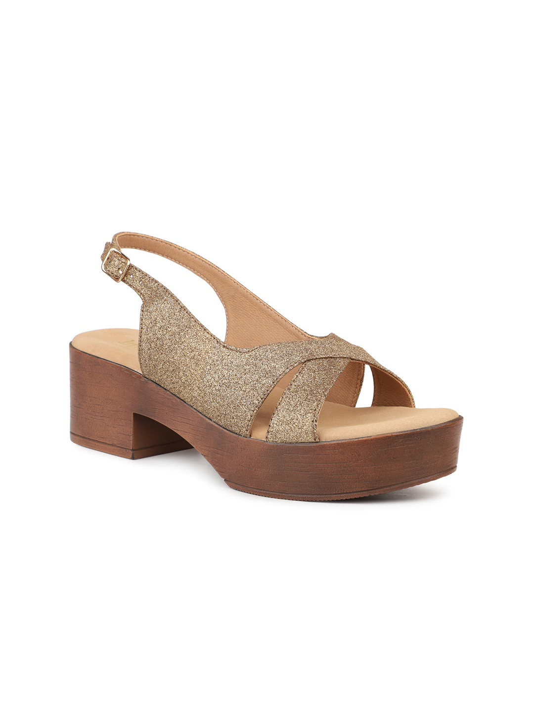 

Inc 5 Textured Platform Heels, Gold