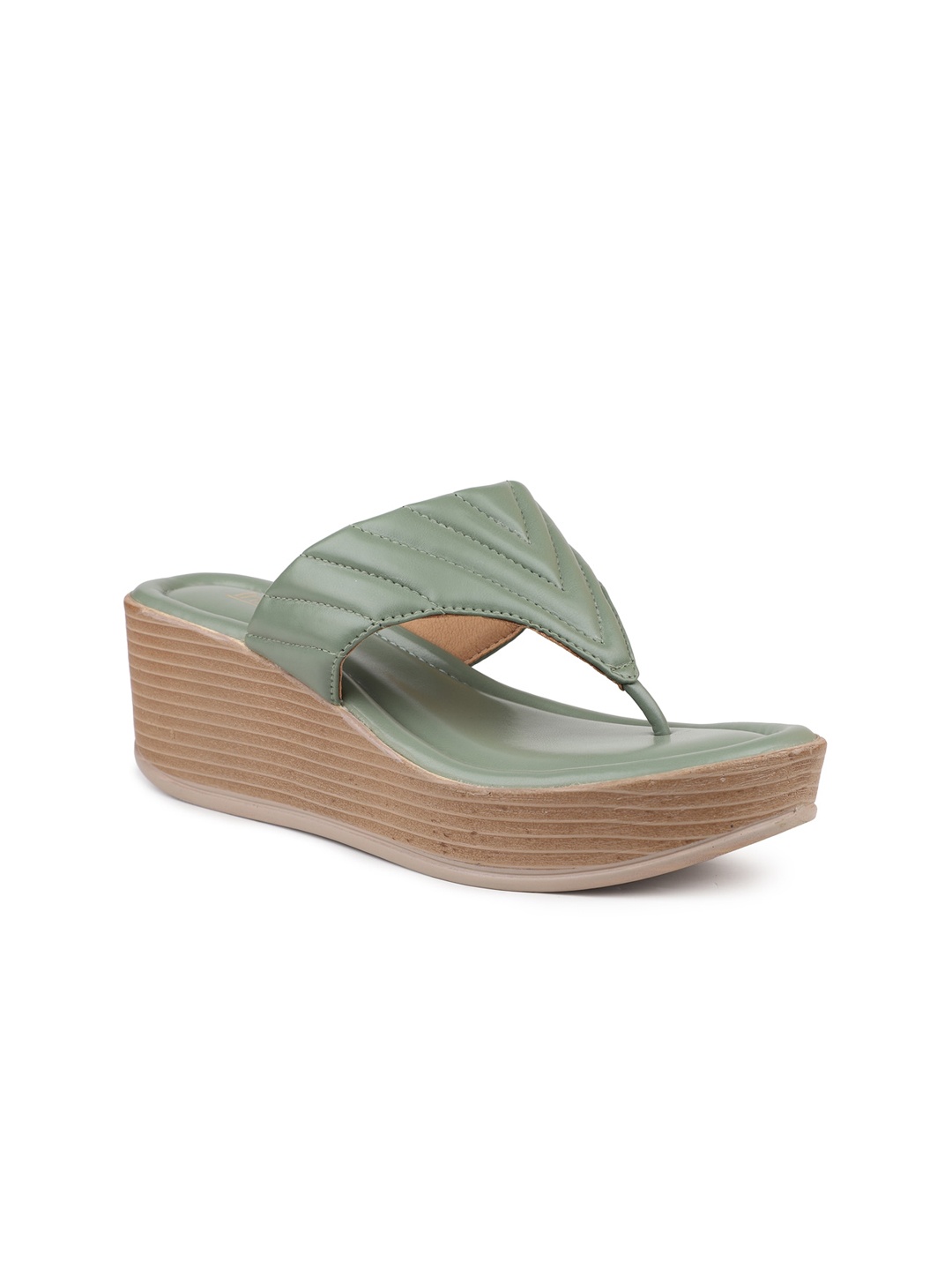 

Inc 5 Textured Open Toe Wedges, Green