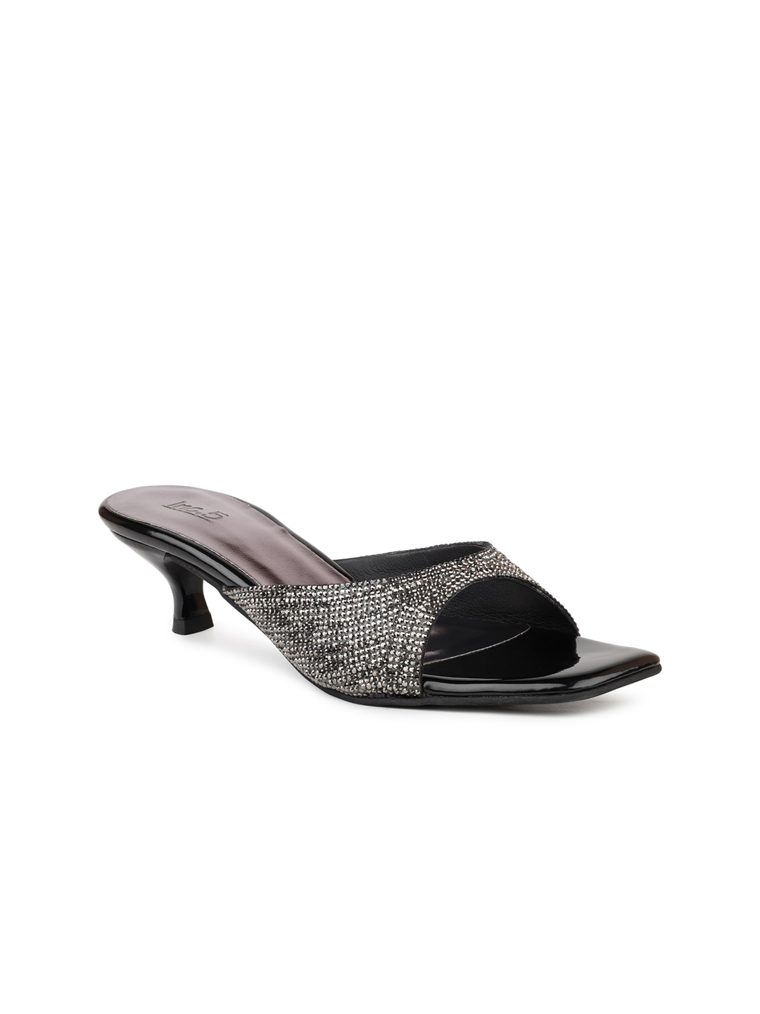 

Inc 5 Embellished Open Toe Kitten Heels, Grey