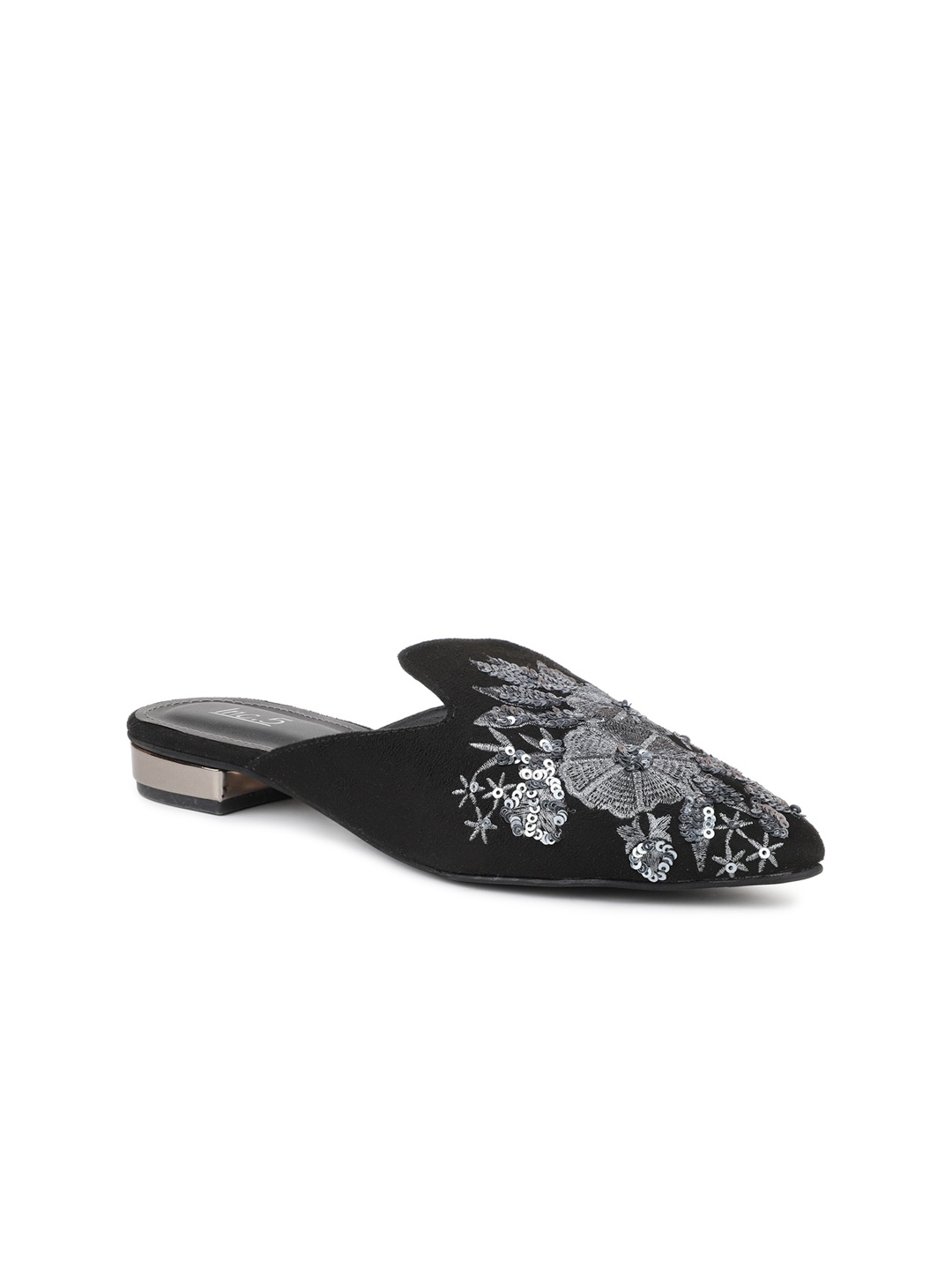 

Inc 5 Embellished Ethnic Block Mules, Black