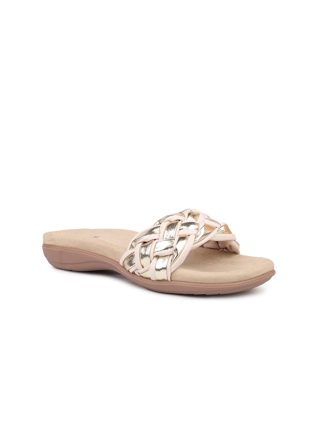 

Inc 5 Textured Open Toe Flats, Beige