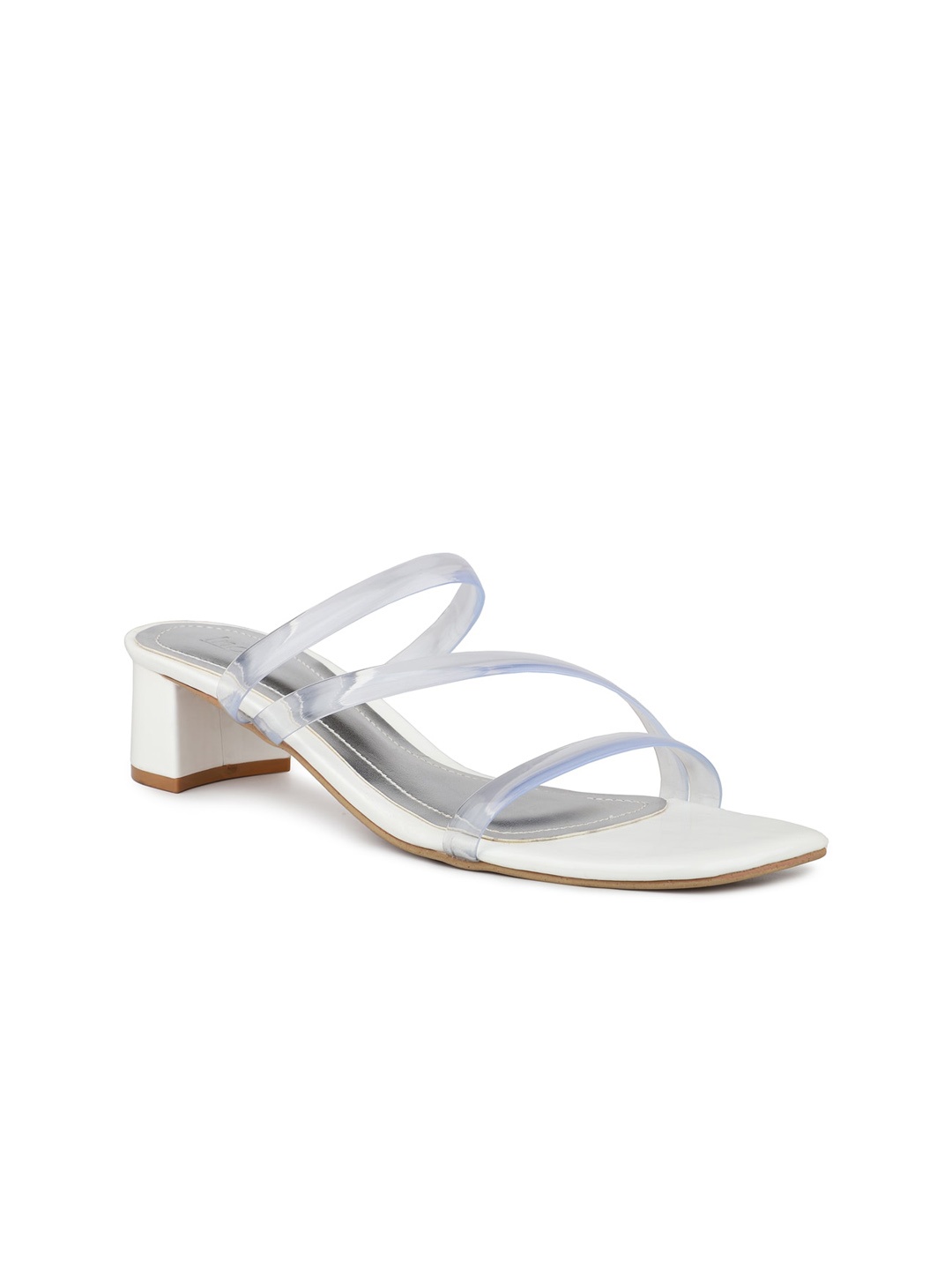

Inc 5 Strappy Open Toe Block Heels, White