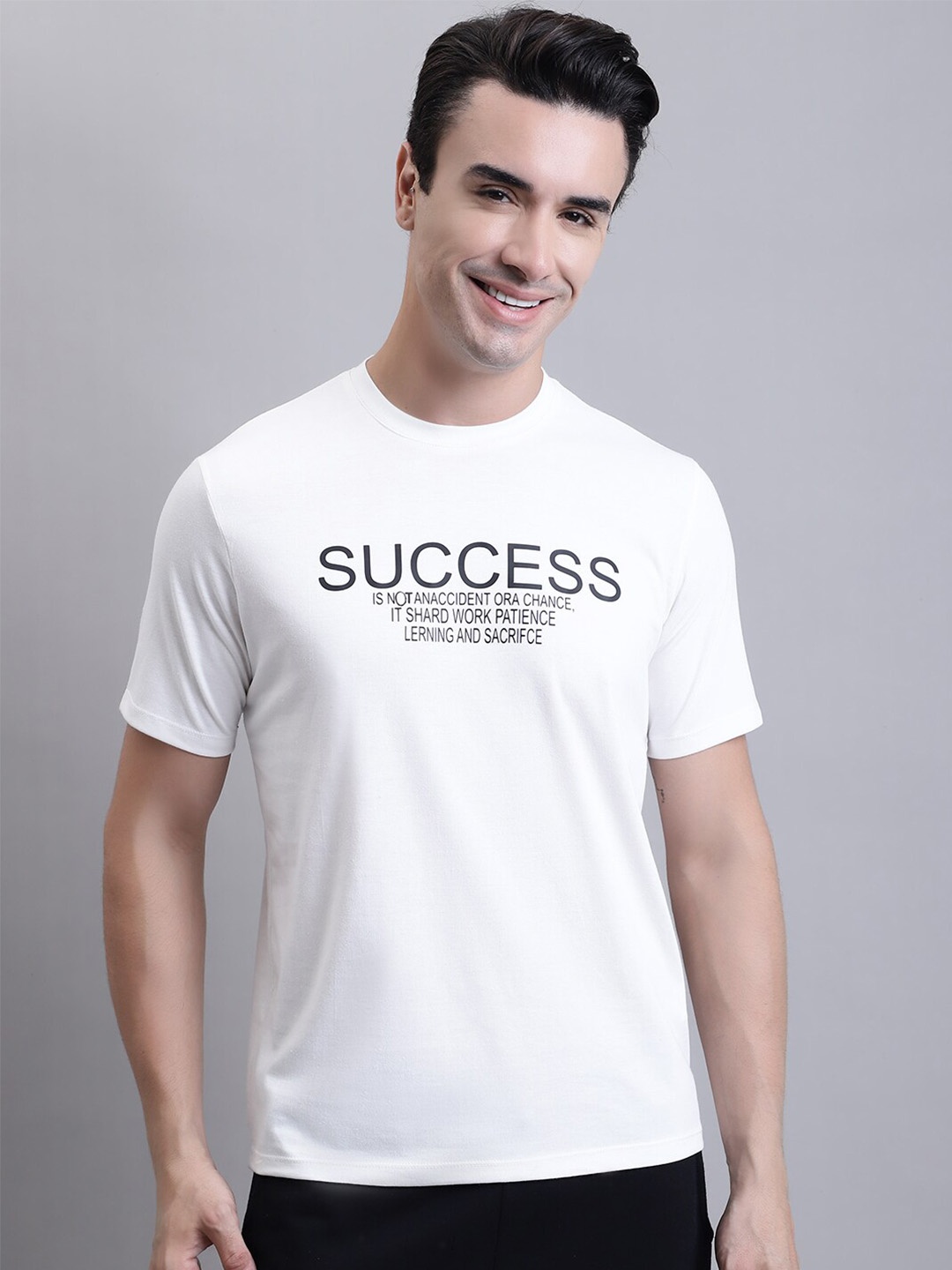 

Rute Typography Printed Cotton T-Shirt, White
