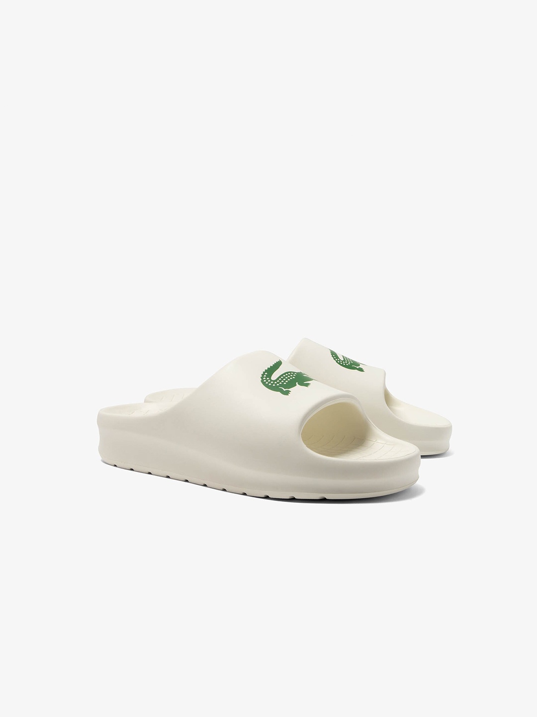 

Lacoste Men Brand Logo Printed Sliders, White