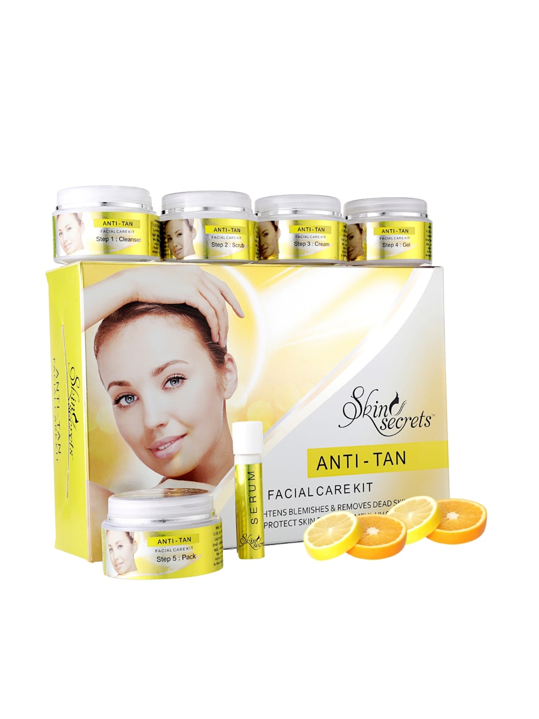 

Skin Secrets 6 Step Anti-Tan Facial Care Kit To Lighten The Blemishes - 310g, Yellow