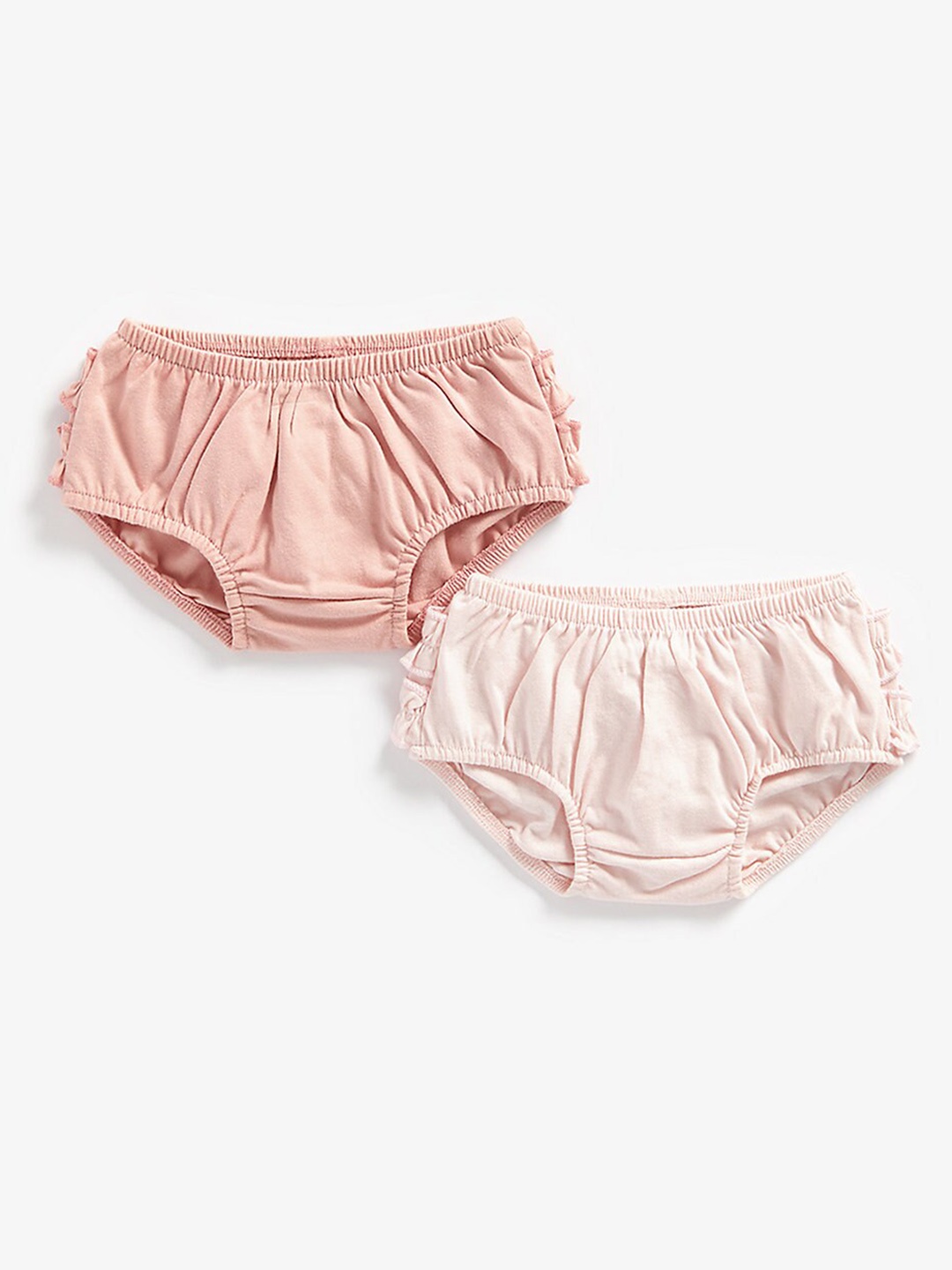 

mothercare Girls Pack Of 2 Pure Cotton Basic Briefs, Pink