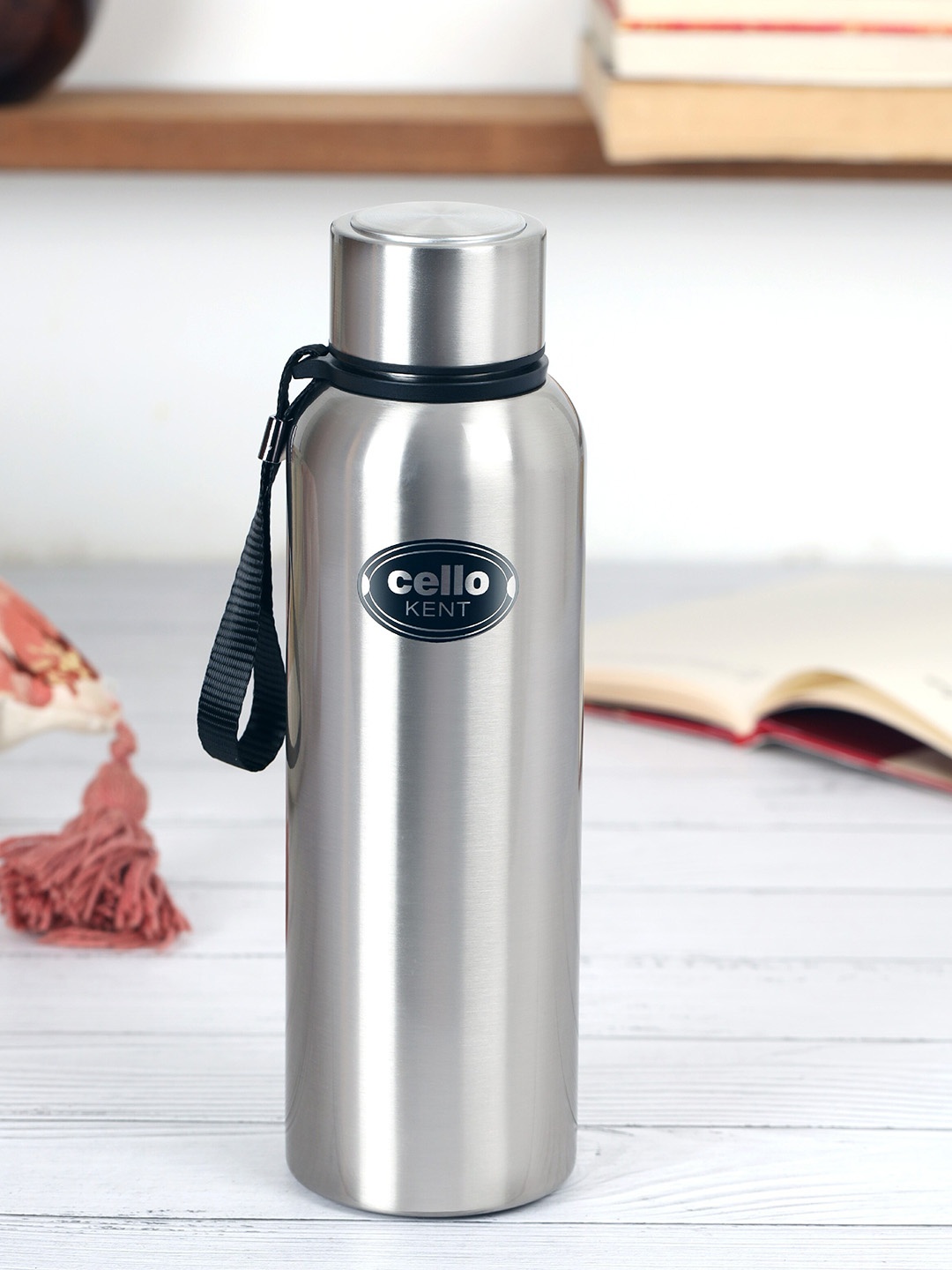 

Cello Kent Black Double Walled Stainless Steel Flask 900 ml, Silver