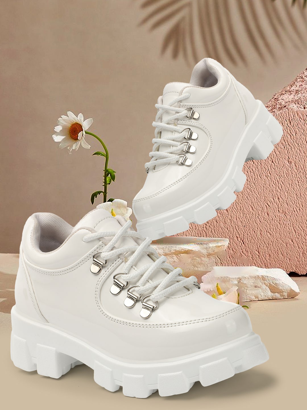 

VENDOZ Women Heeled Lightweight Sneakers, White