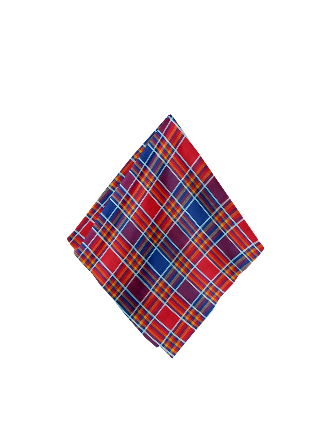 

Lushomes Red & Blue 6 Pieces Checked Pure Cotton Table Napkin