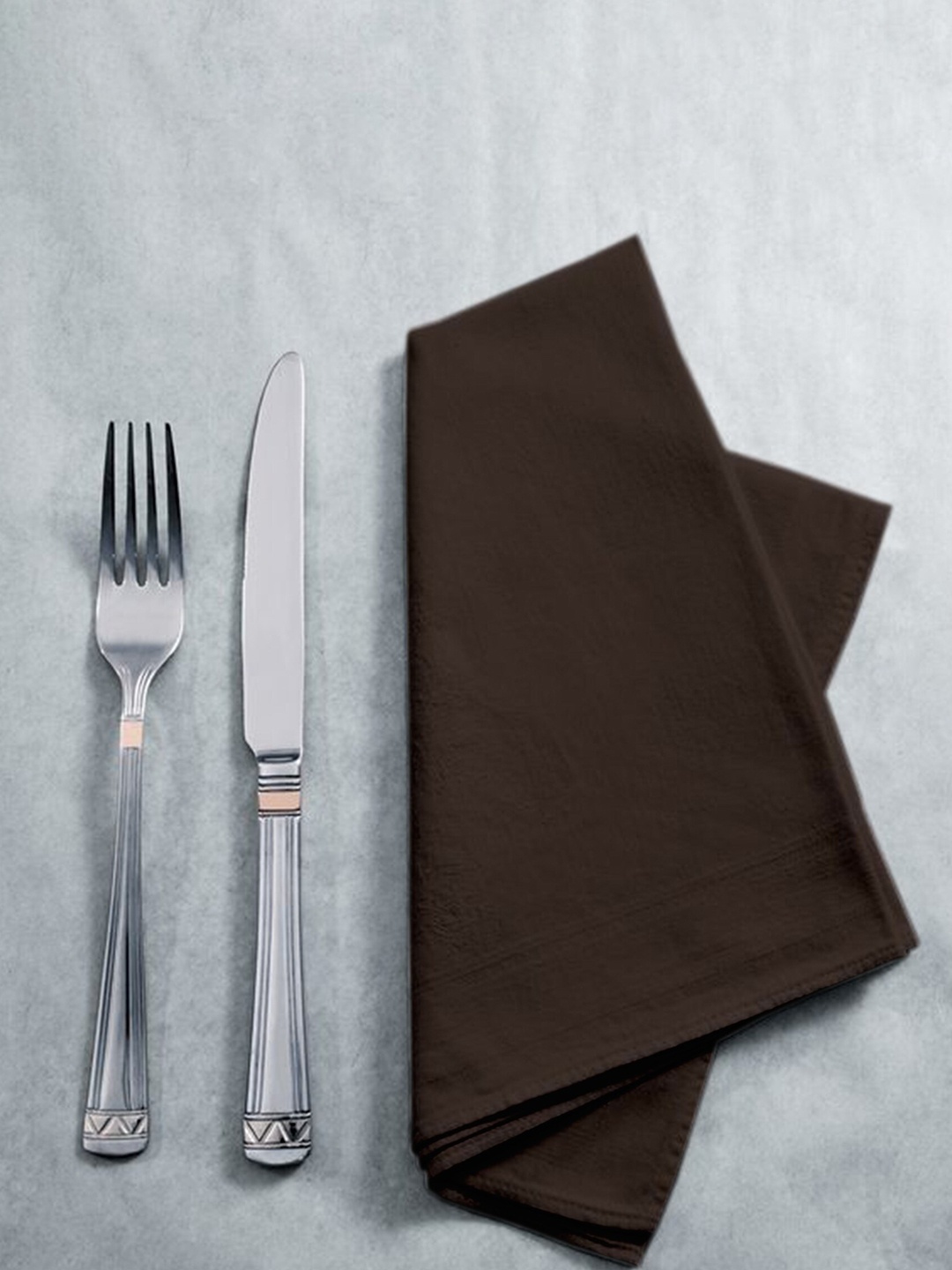 

Lushomes Brown 12 Pieces Pure Cotton Table Napkin