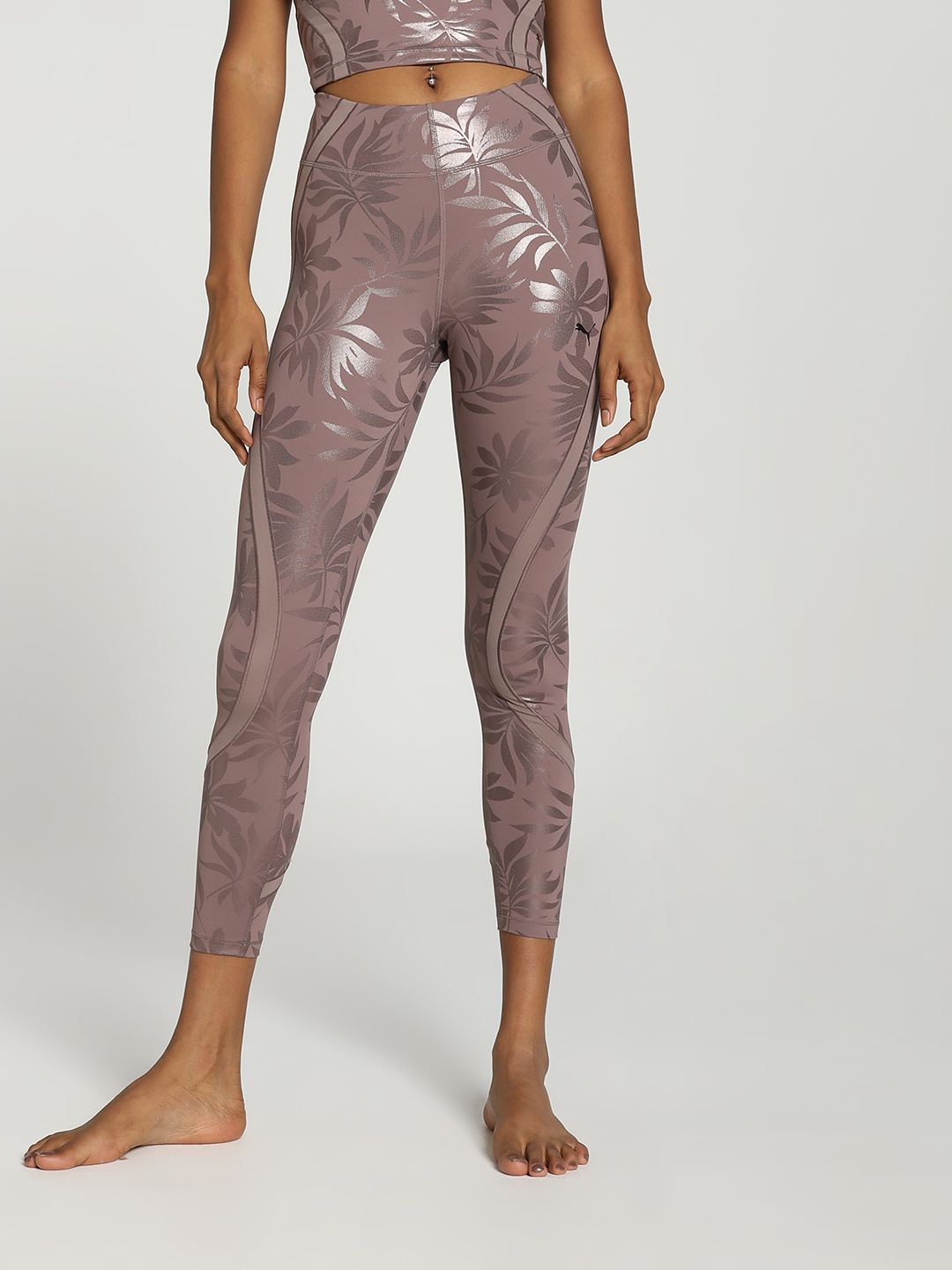 

Puma Women Studio Printed High Waist 7/8 Yoga Tights, Mauve
