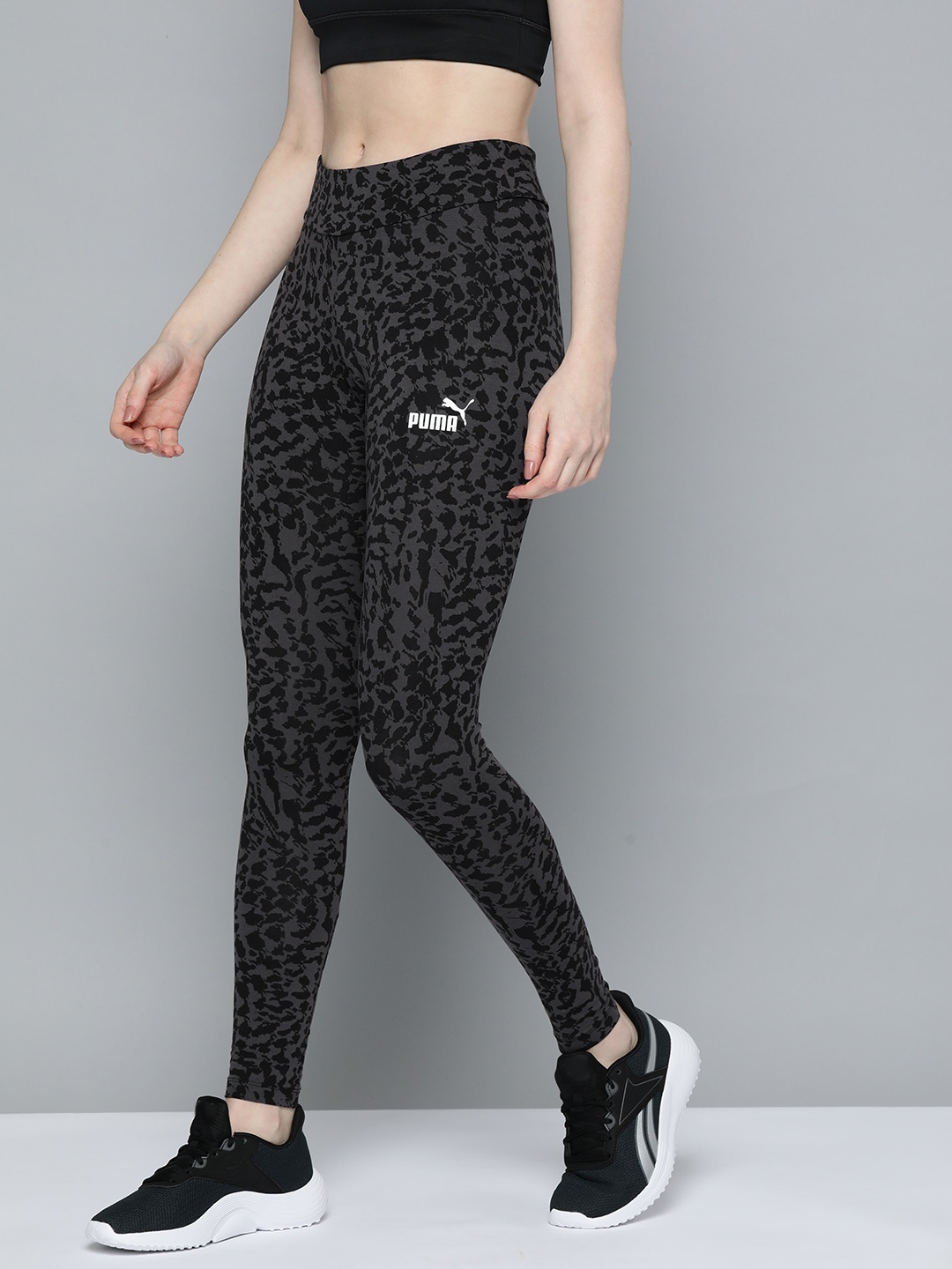 

Puma Women Essentials Printed High Rise Tights, Black