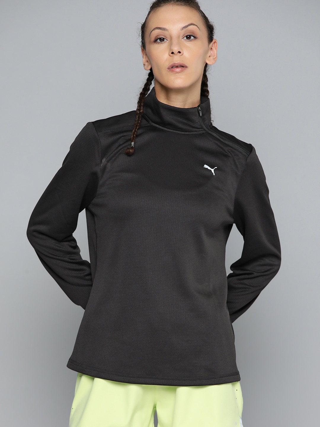 

Puma Micro Fleece dryCELL Running Pullover Sweatshirt, Black