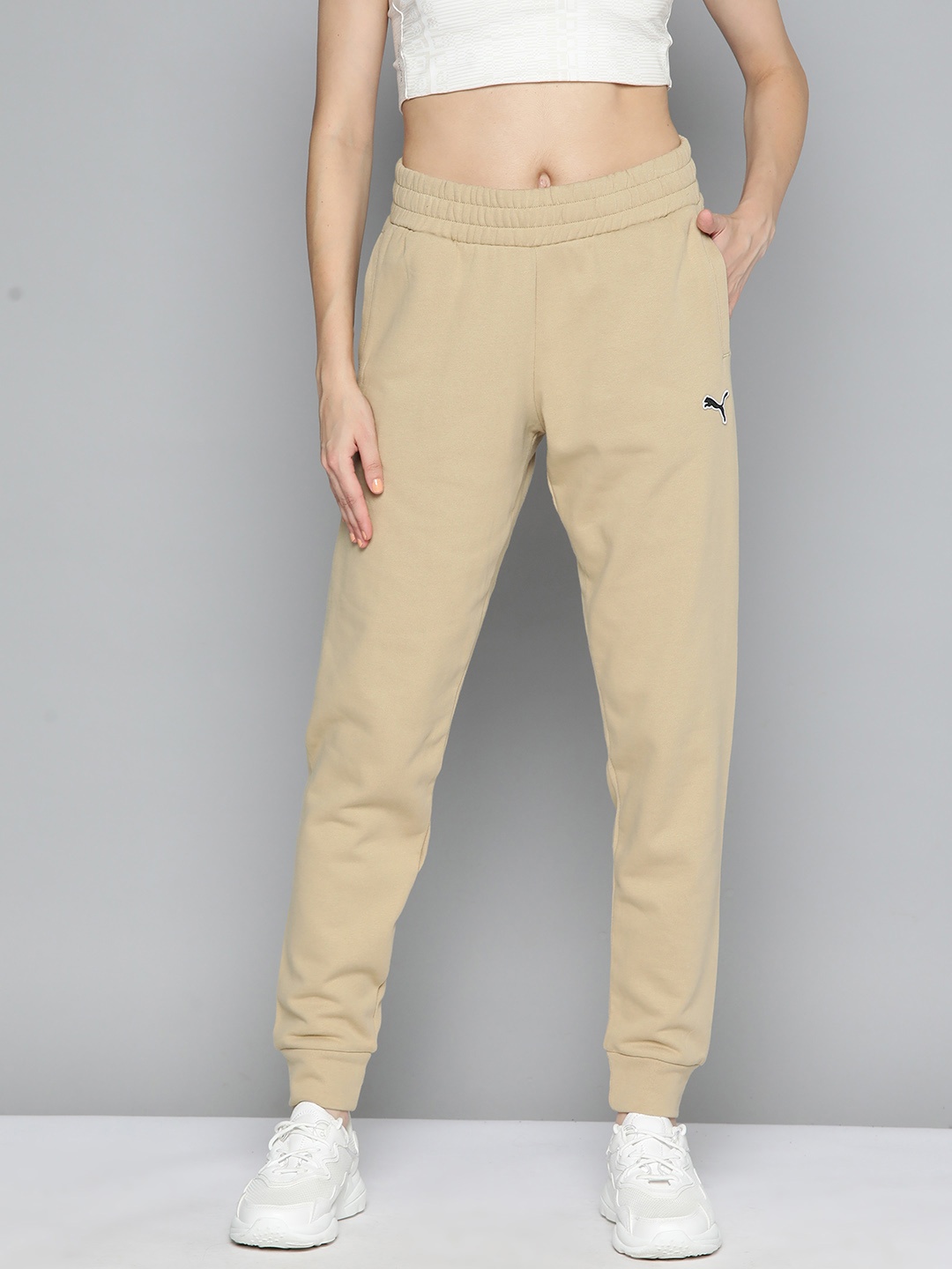 

Puma Women Better Essentials Cotton Sweat Joggers, Beige