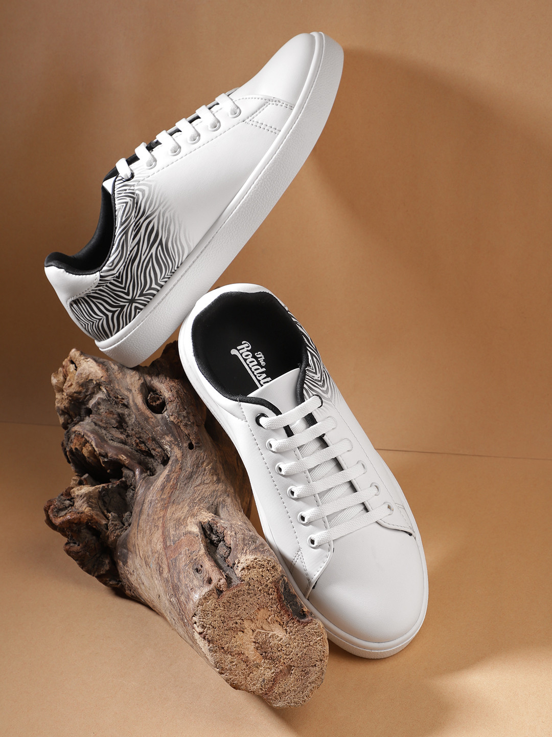 

The Roadster Lifestyle Co. Women Abstract Printed Round-Toe Sneakers, White