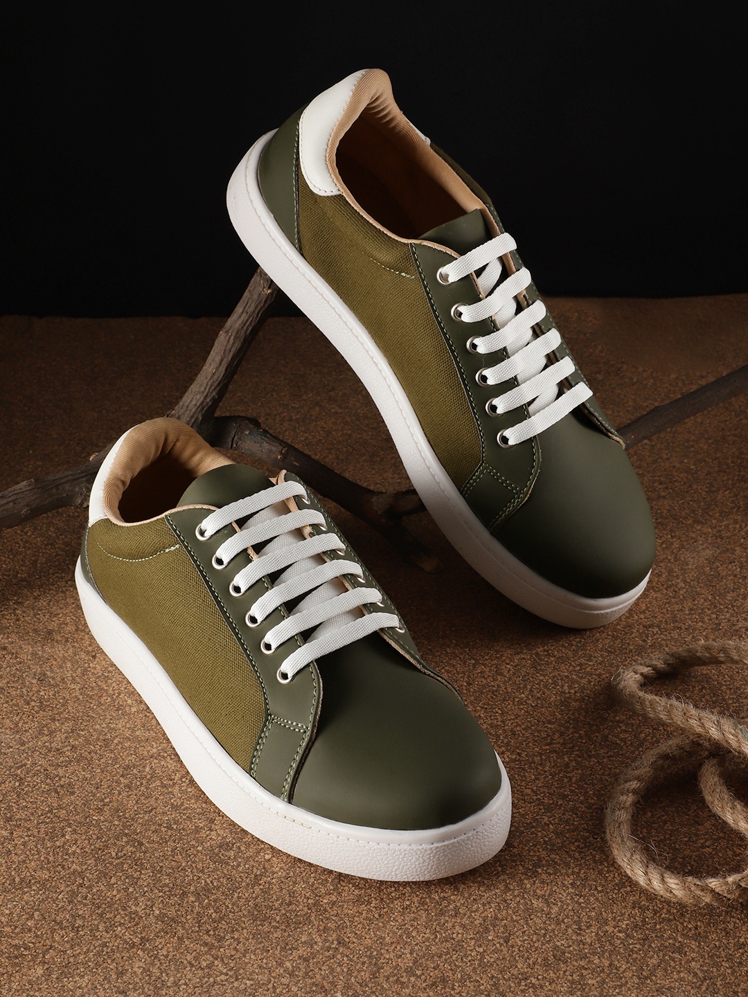 

The Roadster Lifestyle Co. Women Round-Toe Everyday Sneakers, Olive