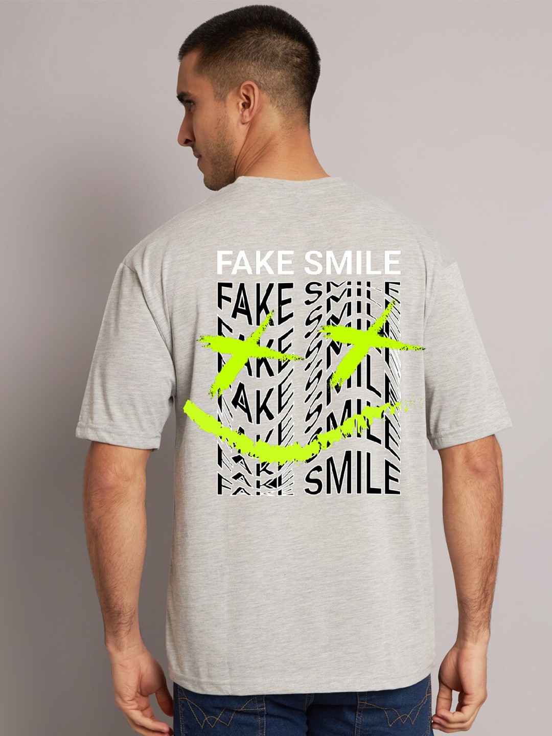 

The Modern Soul Typography Printed Cotton T-shirt, Grey melange