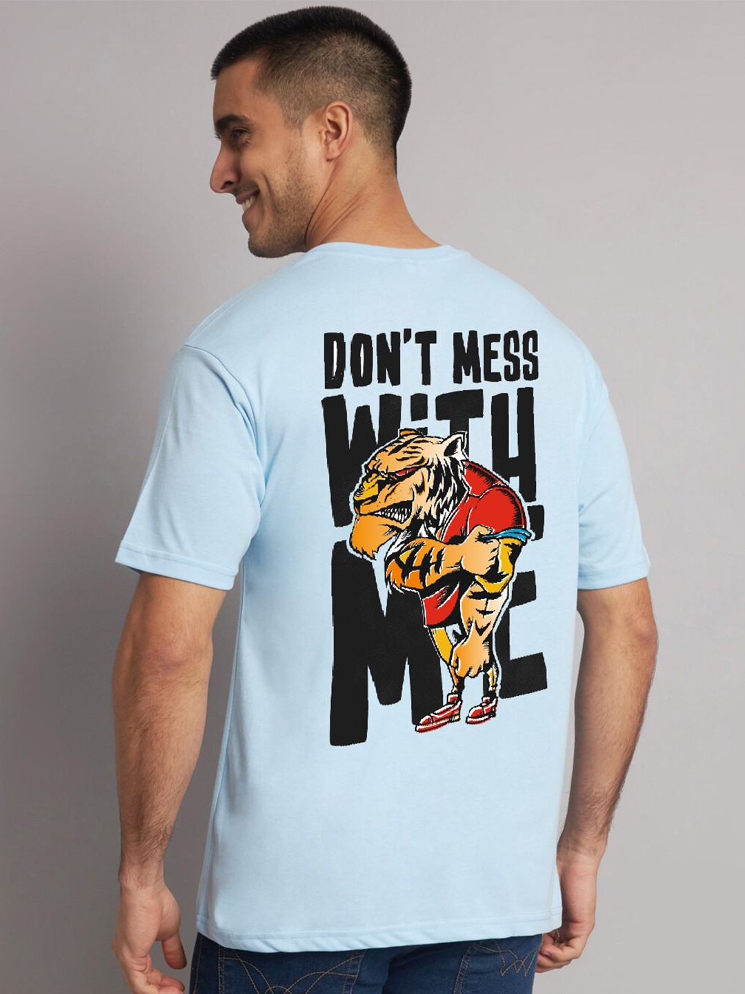 

The Modern Soul Graphic Printed Drop Shoulder Oversized T-Shirt, Blue