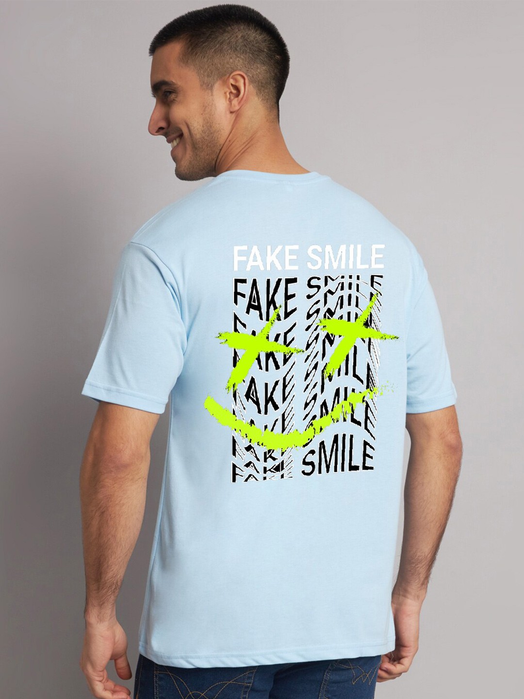 

The Modern Soul Typography Printed Drop Shoulder Oversized T-Shirt, Blue