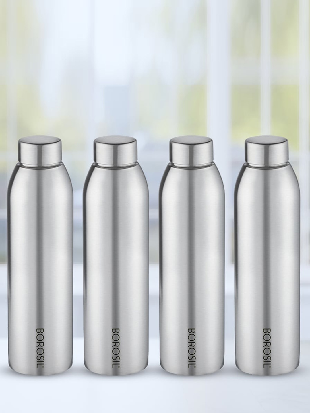 

BOROSIL Easysip 4-Pieces Silver-Toned Bottle 750ml Each