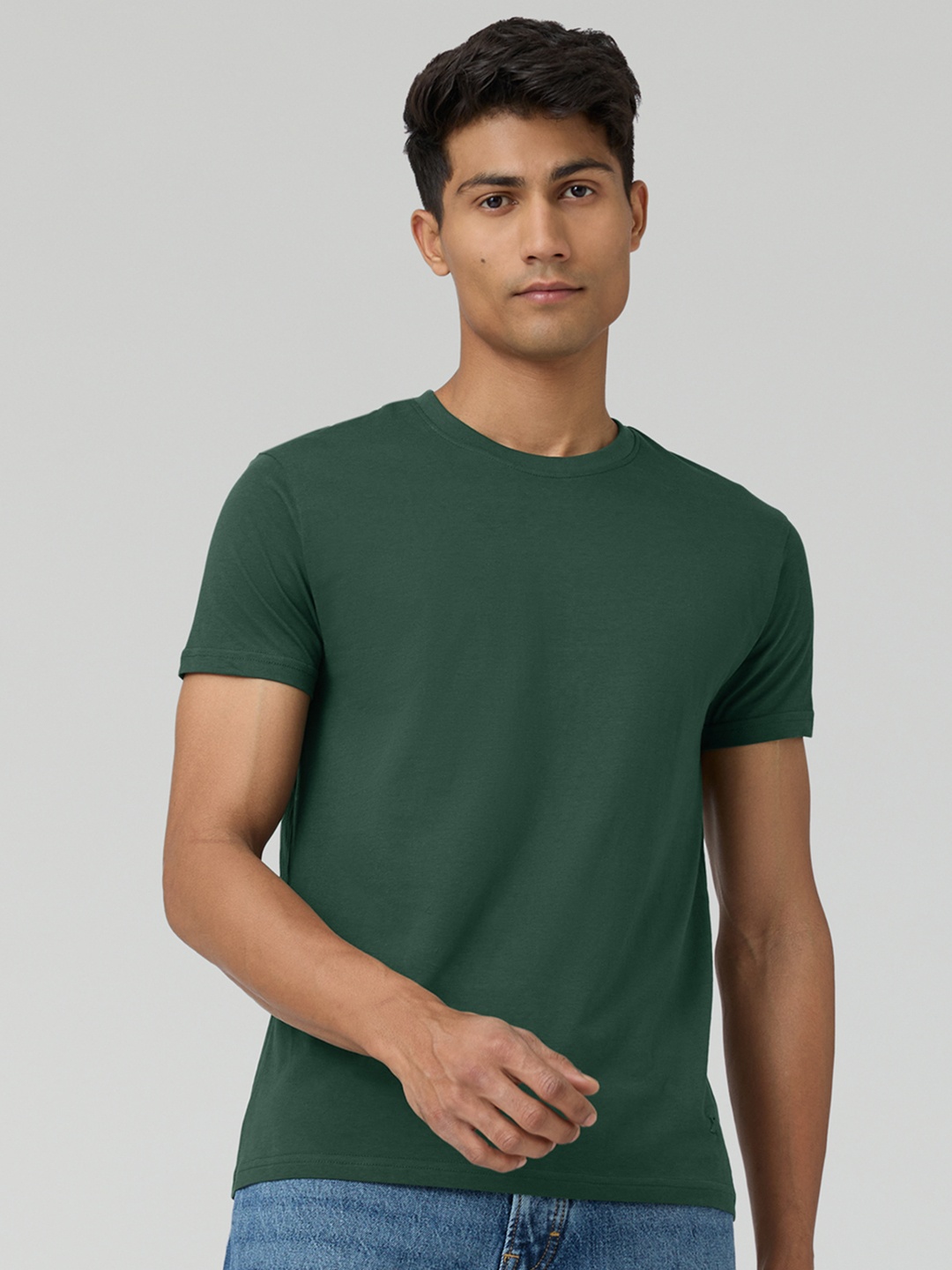 

XYXX Men Pace Intellieaze Cotton T-Shirt, Green