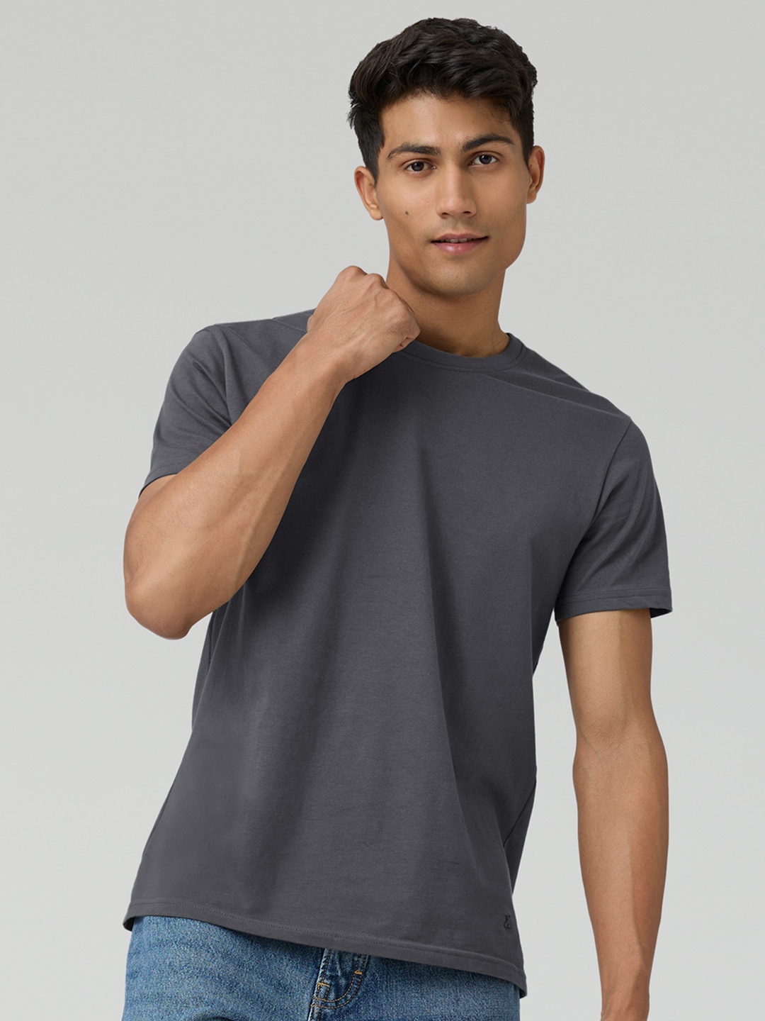 

XYXX Men Pace Intellieaze Cotton T-Shirt, Grey