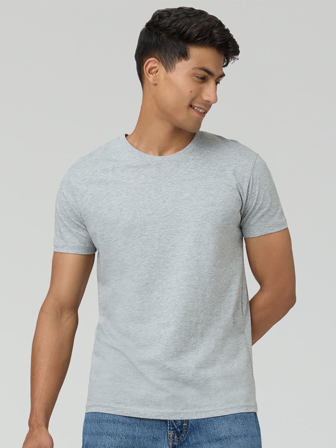 

XYXX Men Pace Intellieaze Cotton T-Shirt, Grey